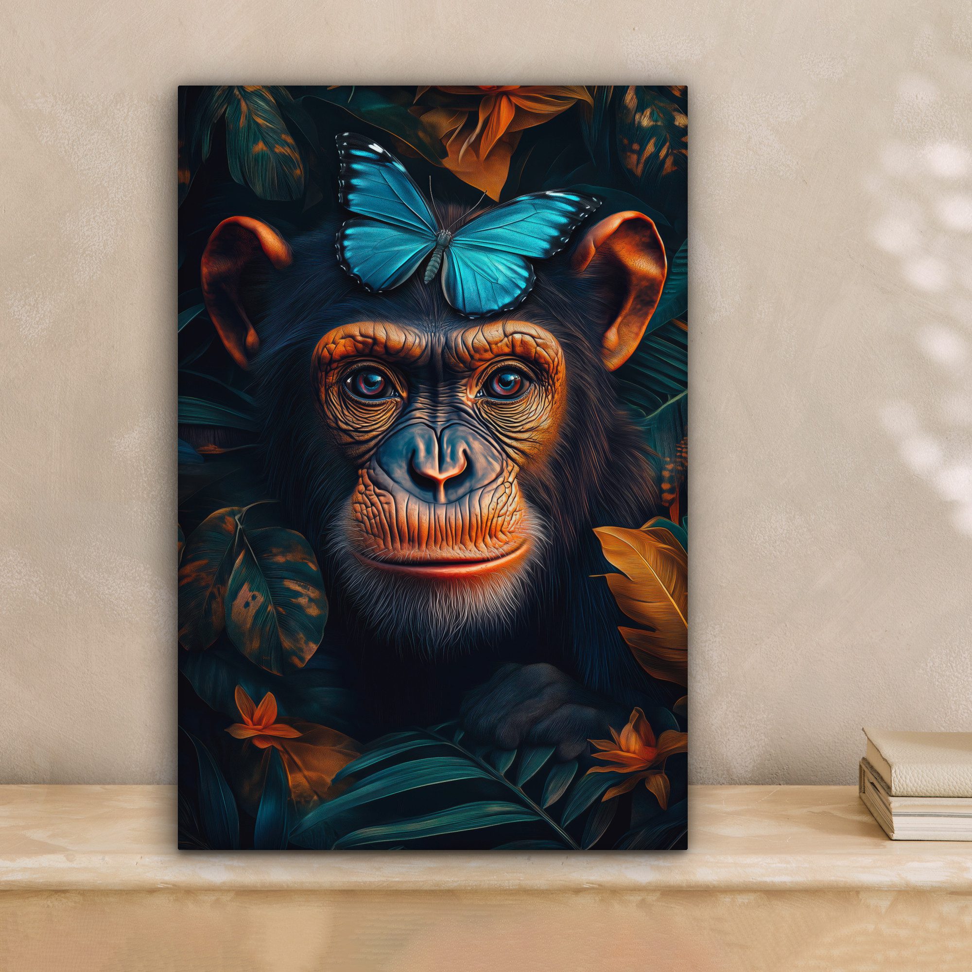 OneMillionCanvasses® Leinwandbild Schimpanse - Affe - günstig online kaufen