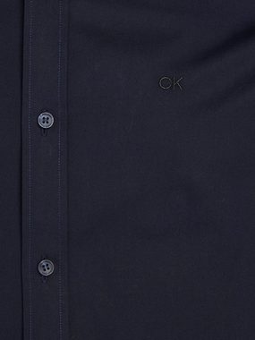 Calvin Klein Langarmhemd SLIM FIT STRETCH POPLIN mit Kentkragen