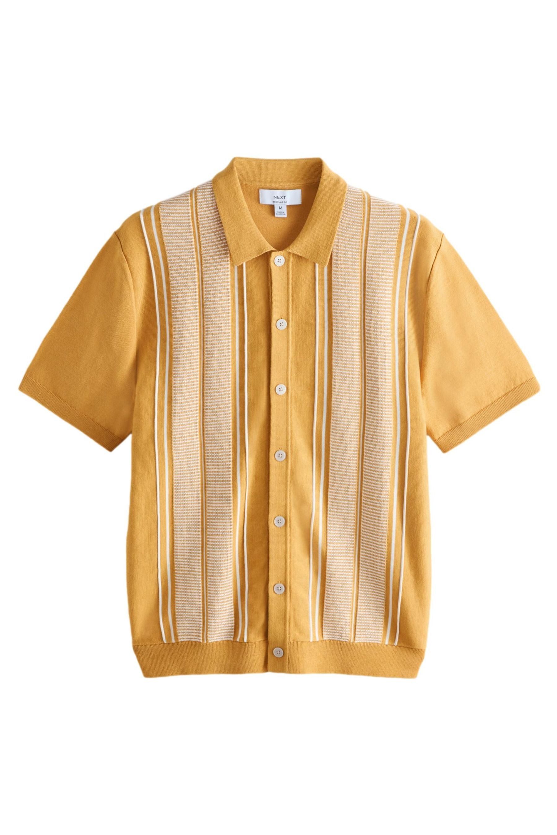 Next Polokragenpullover Regular Fit geknöpftes Poloshirt mit Streifen (1-tlg)
