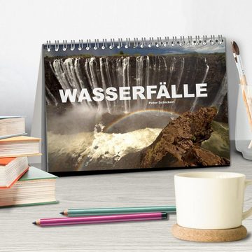 CALVENDO Wandkalender Wasserfälle (Tischkalender 2024 DIN A5 quer), CALVENDO Monatskalender