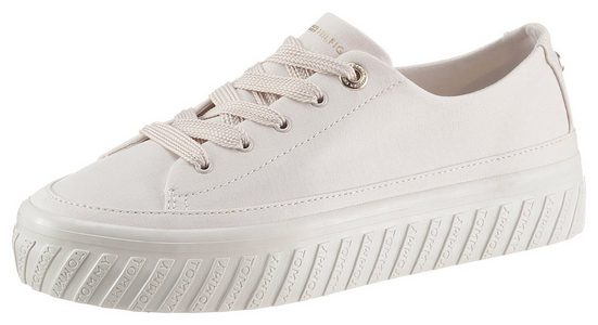 shiny flatform vulc sneaker