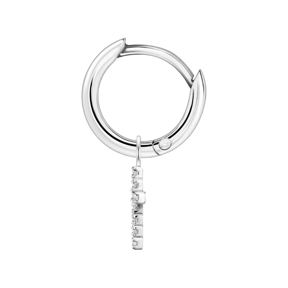 THOMAS SABO Single-Creole CR709-051-14, Zirkonia, Kreuz, Glauben, Religion