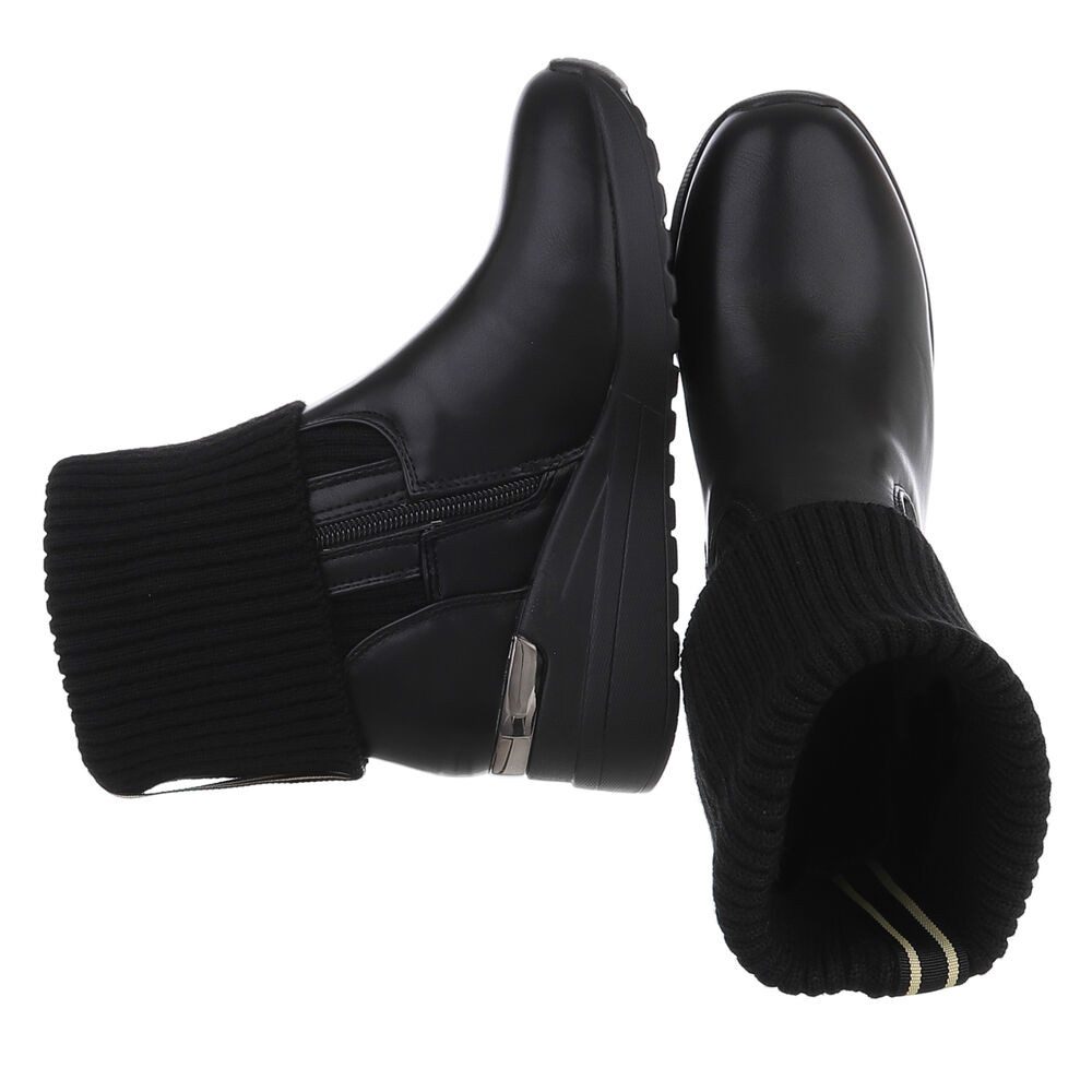 Ital-Design Modischer Stiefeletten mit Strickschaft für günstig online kaufen