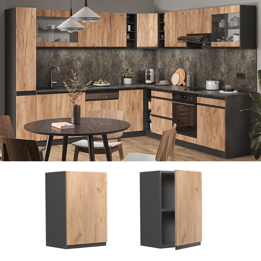 Vicco Hängeschrank R-Line, Goldkraft Eiche/Anthrazit, 40 günstig online kaufen
