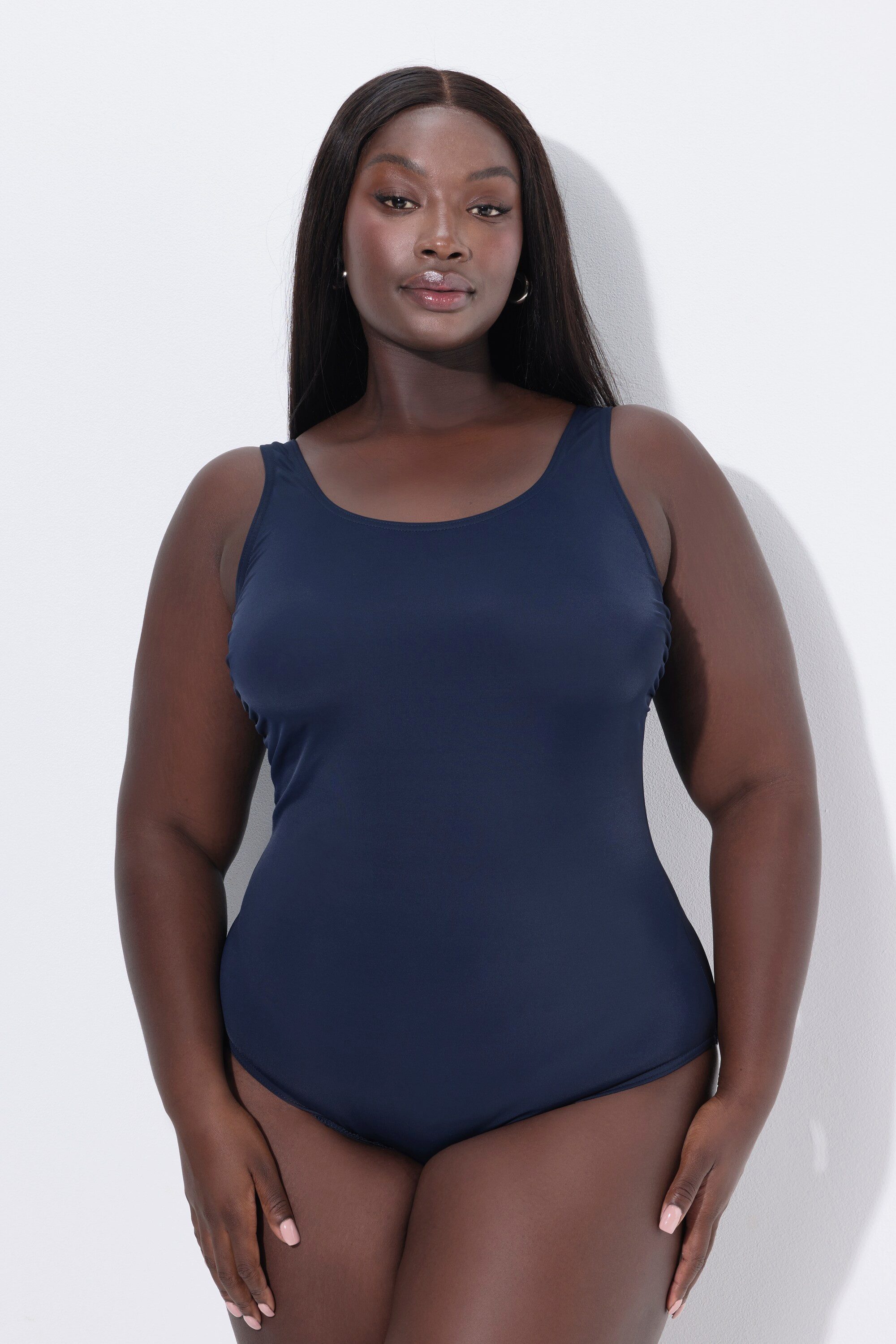 Ulla Popken Badeanzug Badeanzug extraweiches Futter seitliche Raffung günstig online kaufen