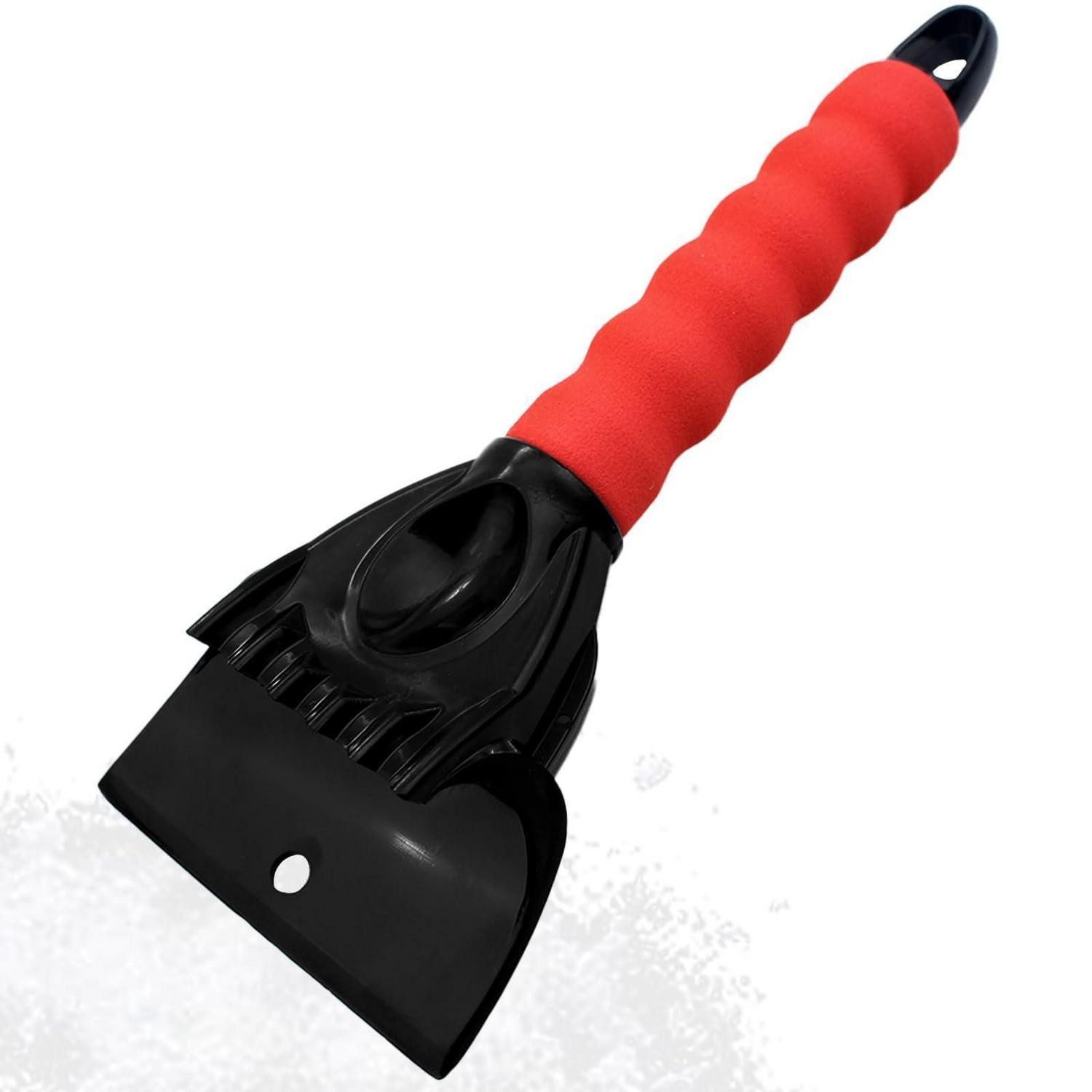 LuxusKollektion Eiskratzer Eiskratzer Auto ABS Softgrip EVA 25,5 cm schwarz rot