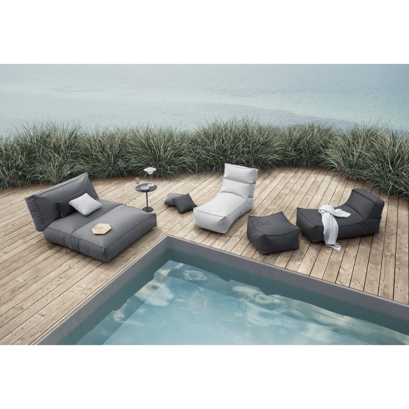 Imprägnierspray Loungesofa -STAY- Blomus inkl. & Bett GRATIS blomus Earth Schutzhülle