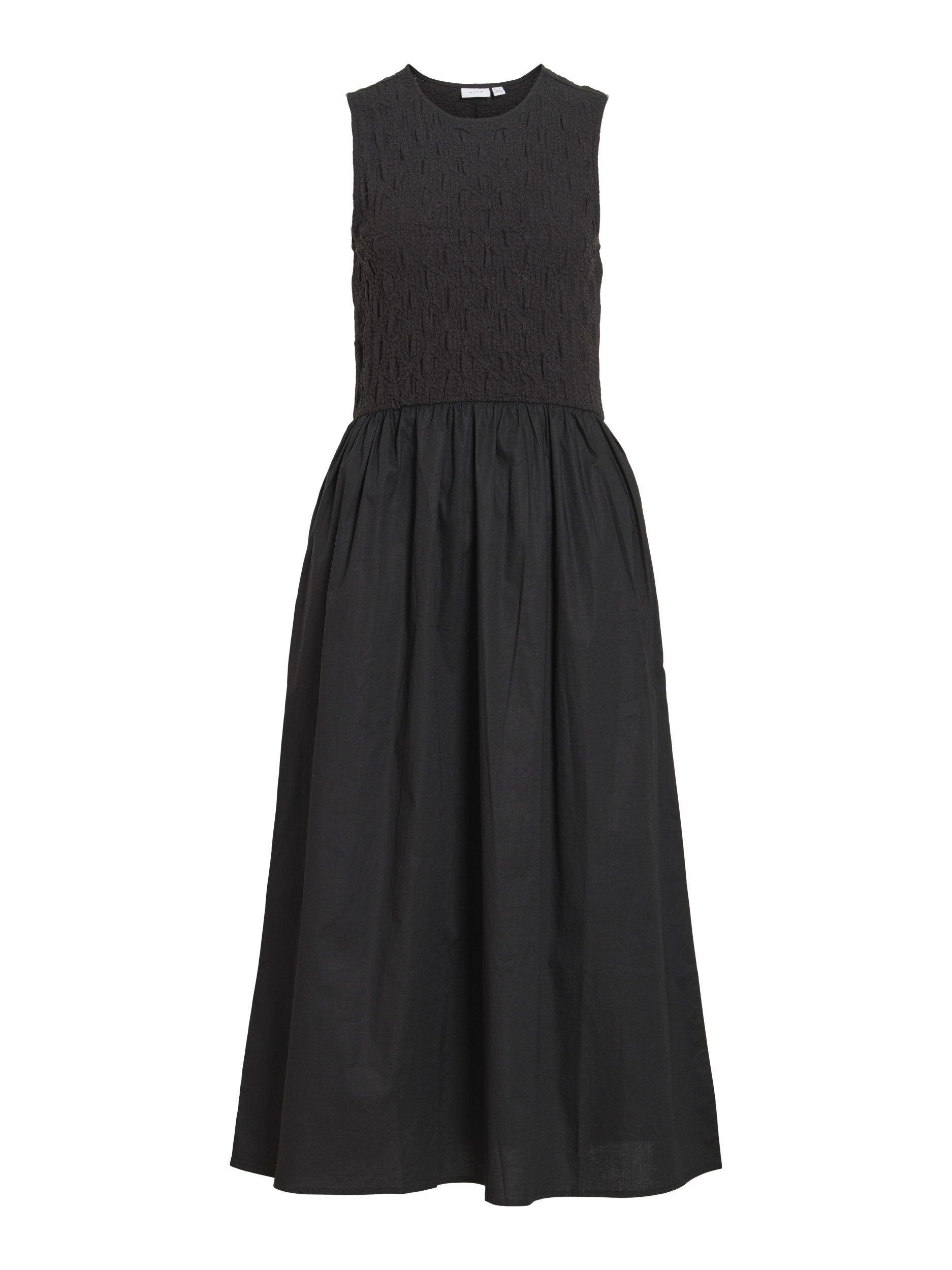 Vila Midikleid VICARLA O-NECK S/L MIDI DRESS