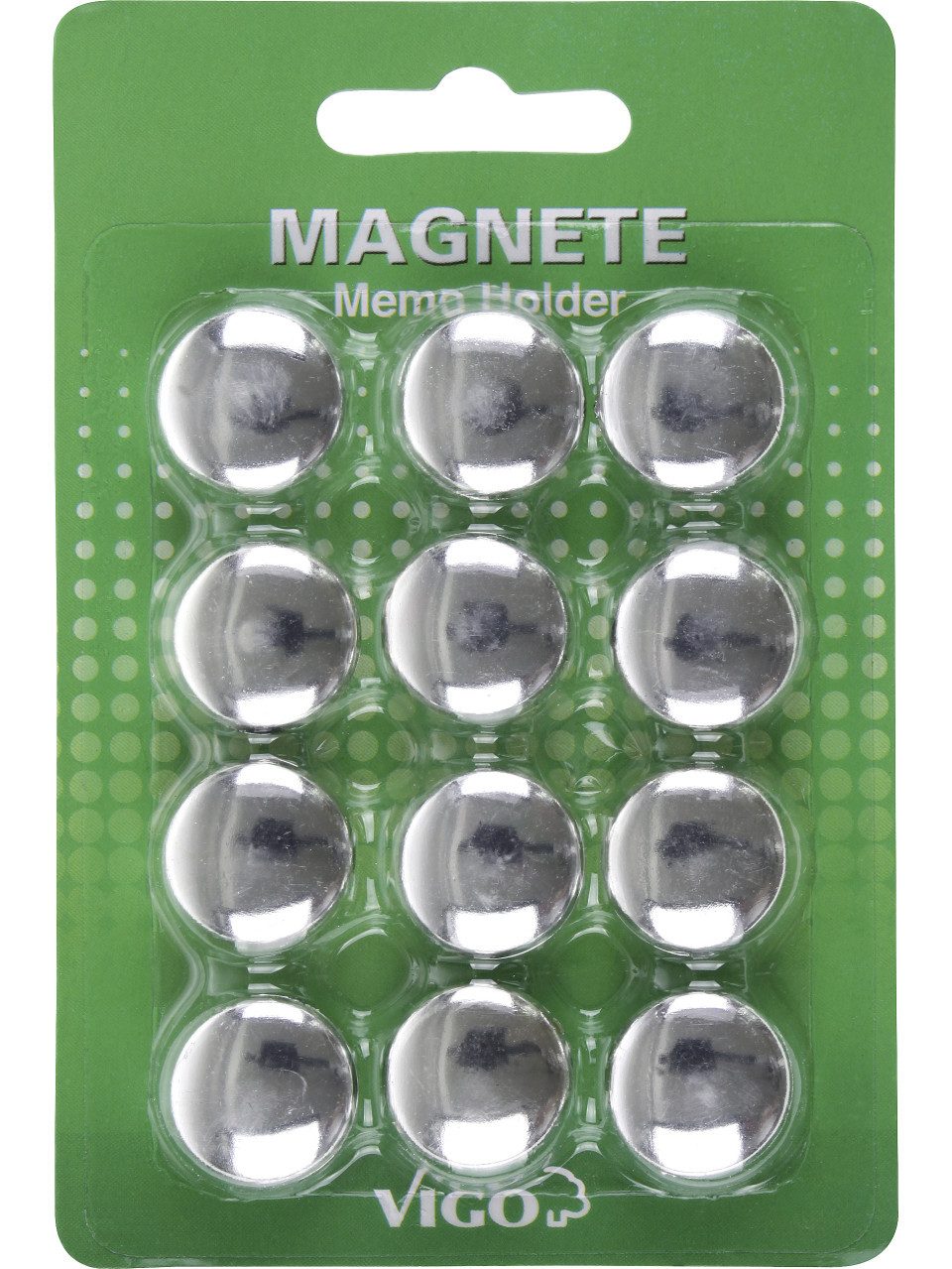 Vigo Pinnwand Vigo Magnete für Magnettafeln 12 er Pack, chrom