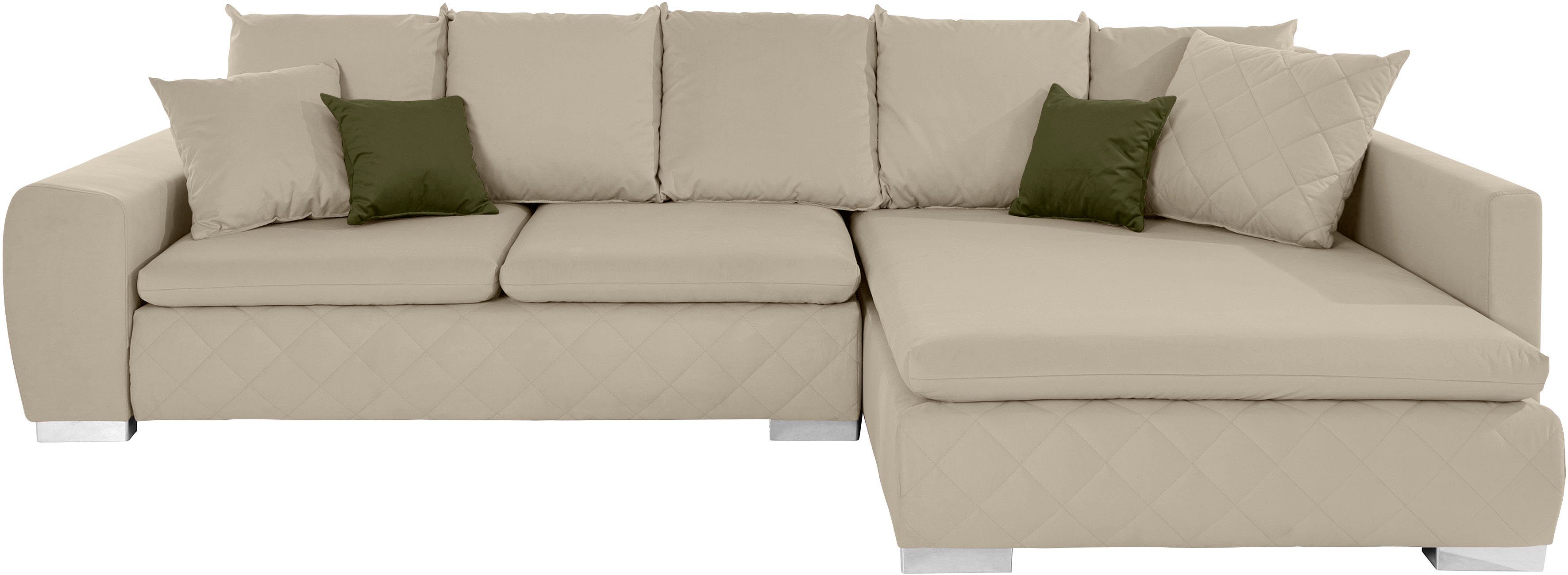 INOSIGN Ecksofa Casa Mia L-Form, inkl. Rücken- und Zierkissen, wahlweise mit Bettfunktion und -kasten. Reduzierter Preis € 1.149,99. Unverbindliche Preisempfehlung € 2.099,00