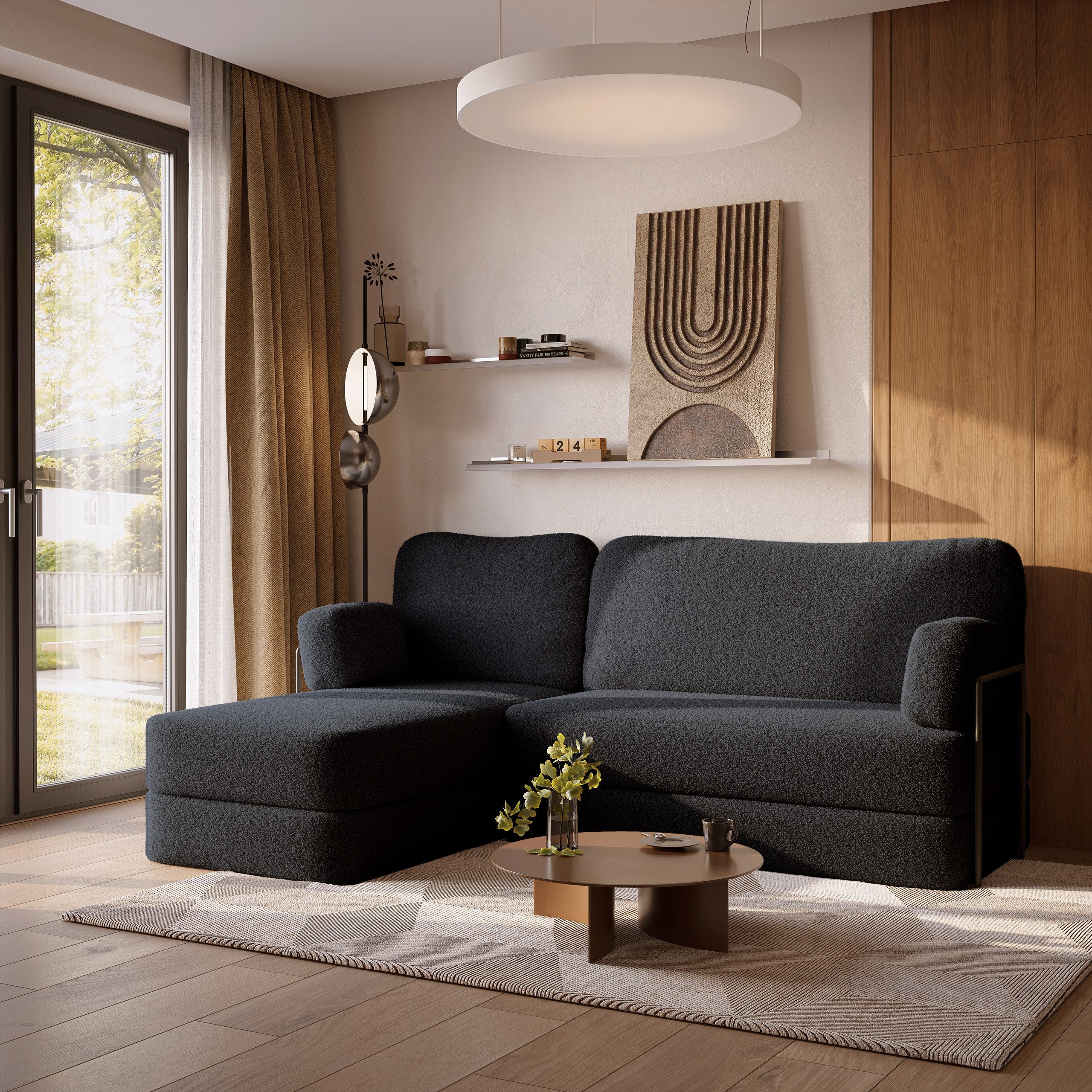 Masseno Ecksofa SABI modulares Boneless Sofa mit Schlaffunktion