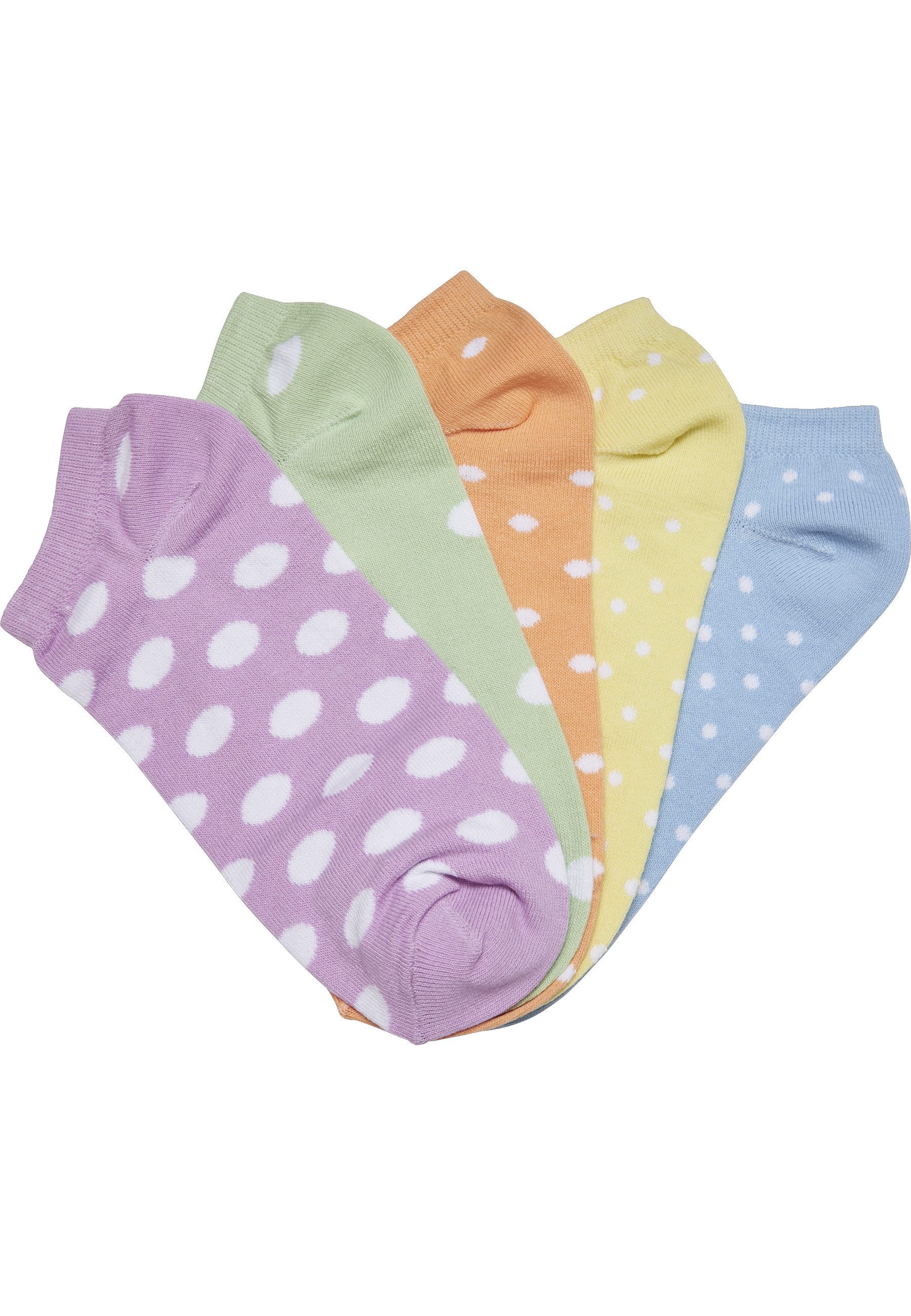 Basicsocken Urban Classics Unisex No Show Socks Dots 5-Pack