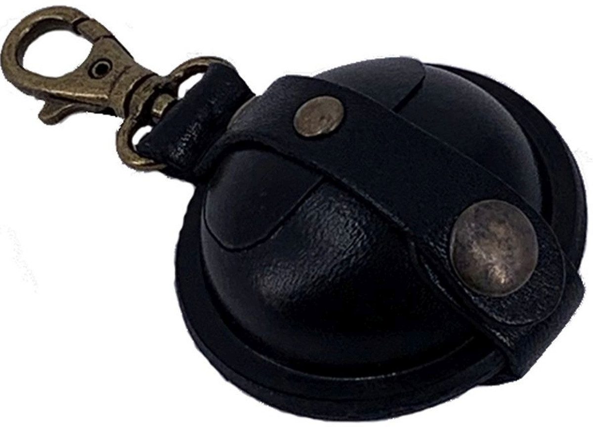 Mika Gürteltasche Mini Schlüsselanhänger / Kleingeldbörse Sattelleder 5cm schwarz