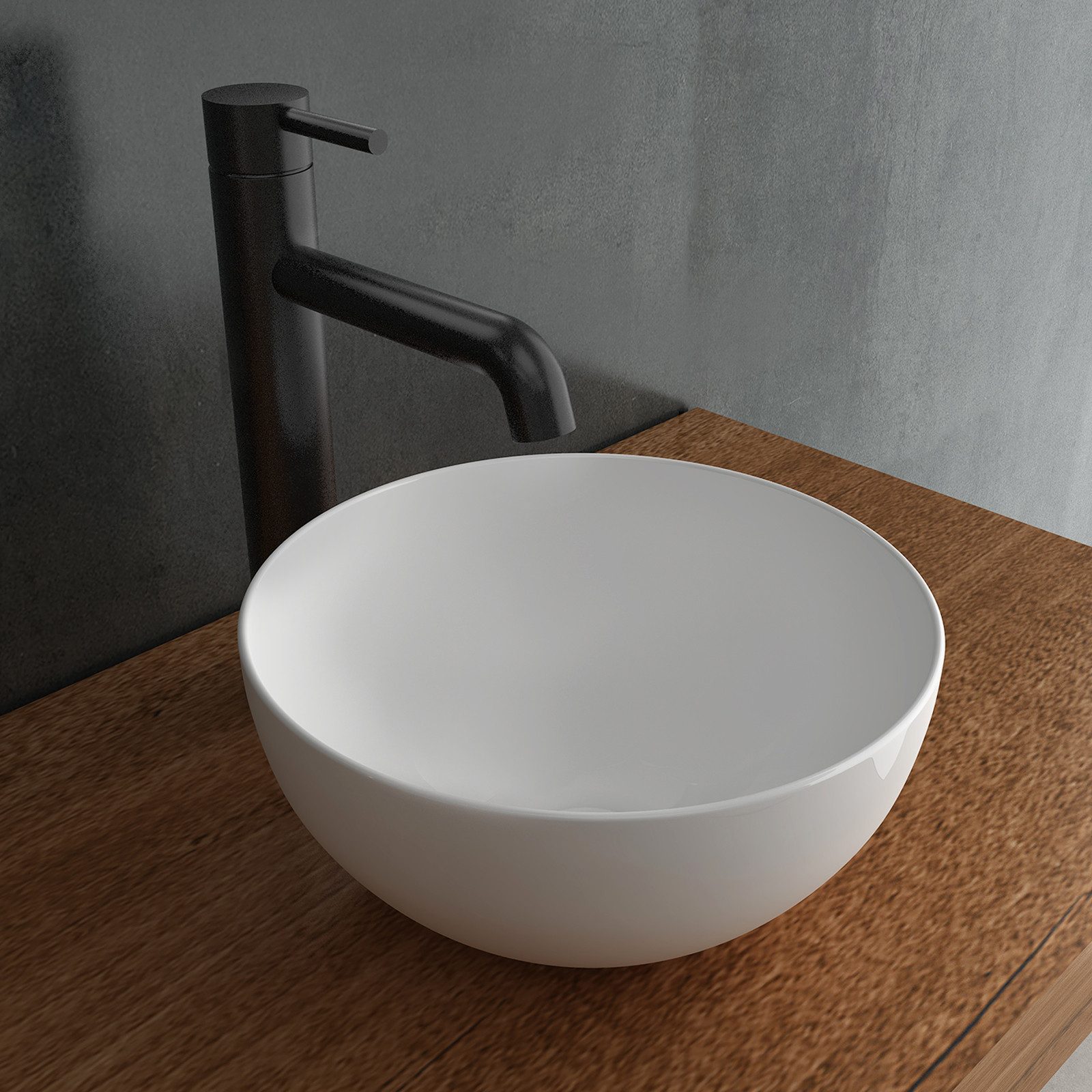 Alpenberger Waschschüssel Keramik Aufsatzwaschbecken, Waschschale ohne Hahn günstig online kaufen