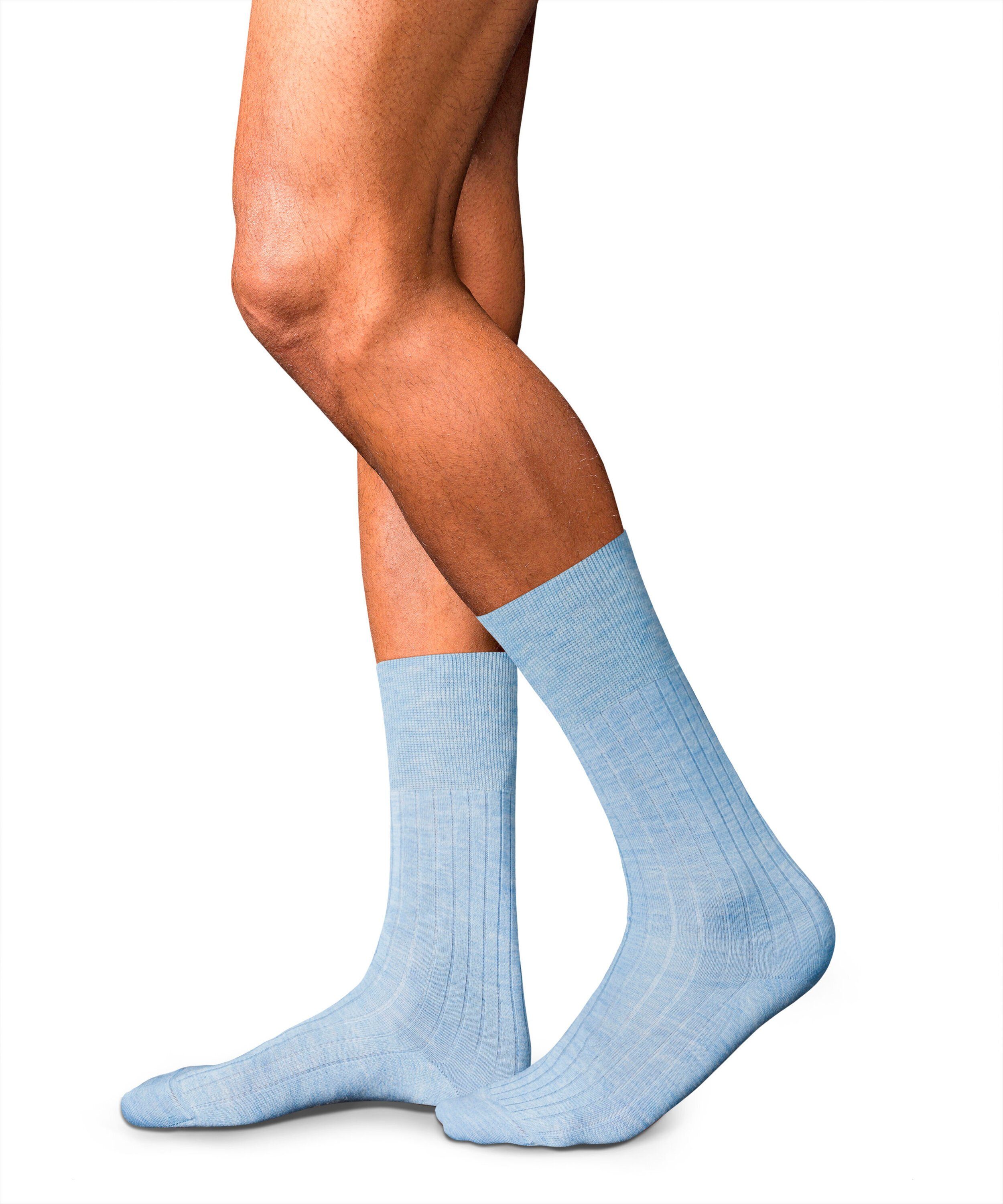FALKE Socken No. 2 bleue (6266) melange (1-Paar) Cashmere Finest