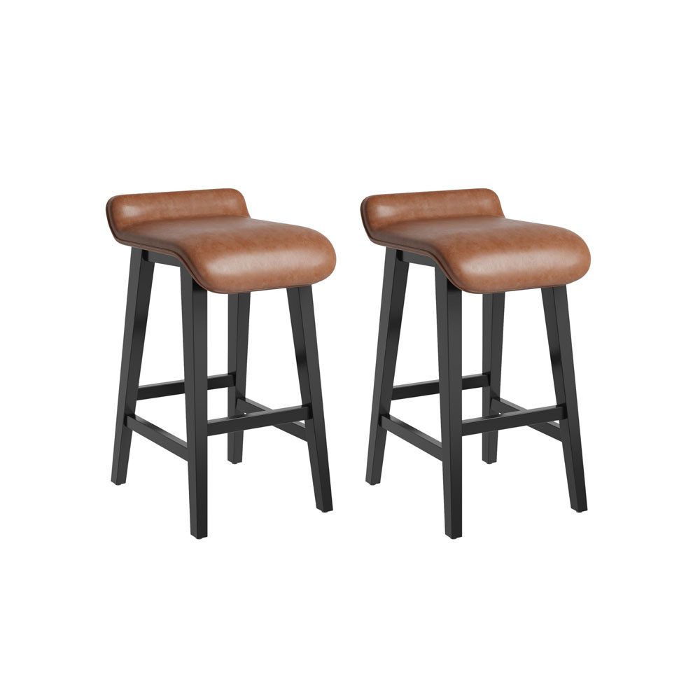 Barhocker Bar Hocker Set von 2 modernen gepolsterten Küchenhöckern