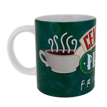 United Labels® Tasse Friends Tasse - Central Perk Kaffeetasse aus Keramik Grün 320 ml, Keramik