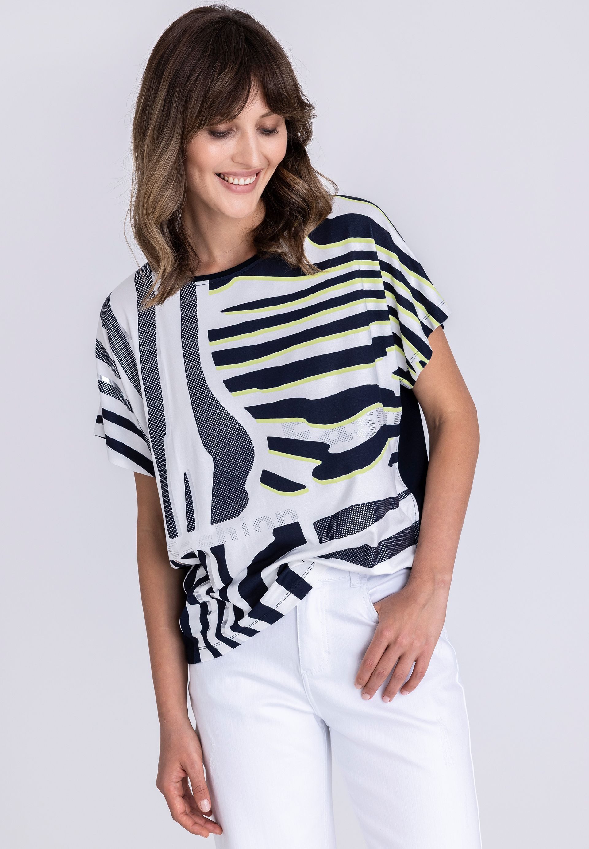 TUZZI T-Shirt mit Streifenmix