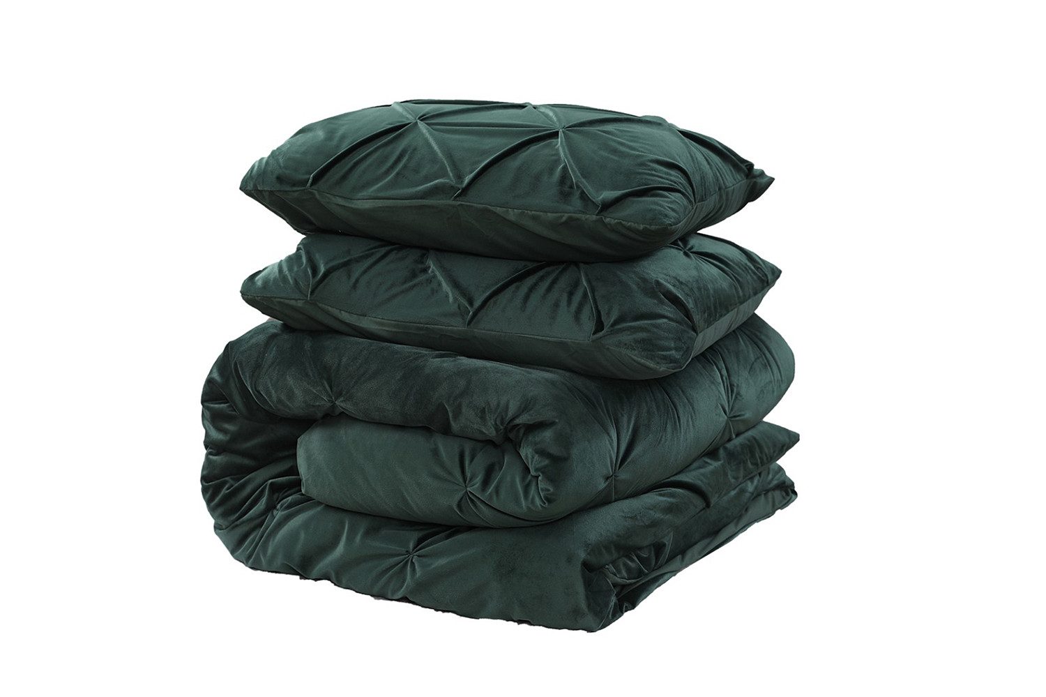 Sitheim-Europe Bettwäsche Bettwäsche-Set Bettbezug & Kissenbezüge Velvet Pintuck, Samt, 2 teilig