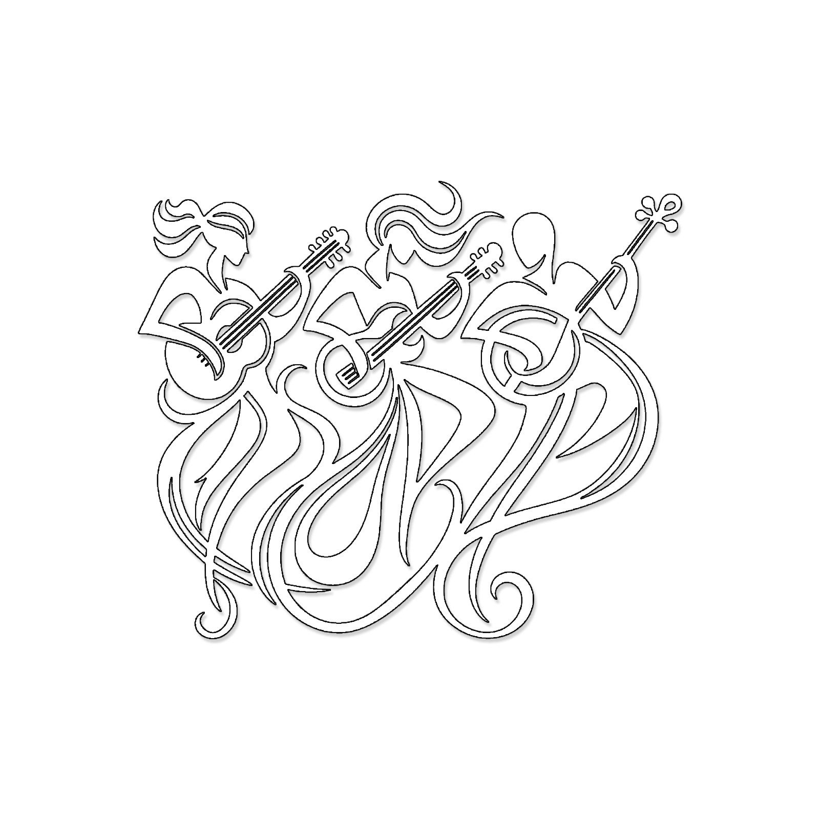 Jumpeak Wanddekoobjekt Musiker Silhouette Wanddekoration, Gitarrist, Abstrakte Linien, Musik, Metall, 4 Farben, 2Größen, Wanddekoration für das Wohnzimmer,Rhythmus