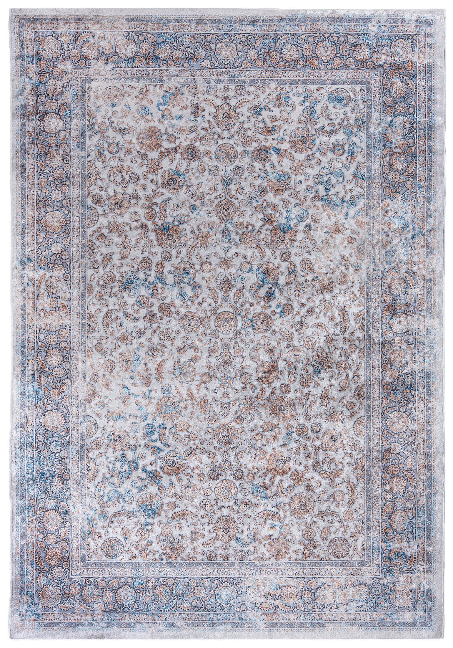 Orientteppich Orientalisch Vintage Grau in Traditioneller Teppich Kurflor, / Waschbar Höhe 80 Orient Teppich, Rutschfest 5 Mazovia, cm, 9311 x 150 mm, Waschmaschine