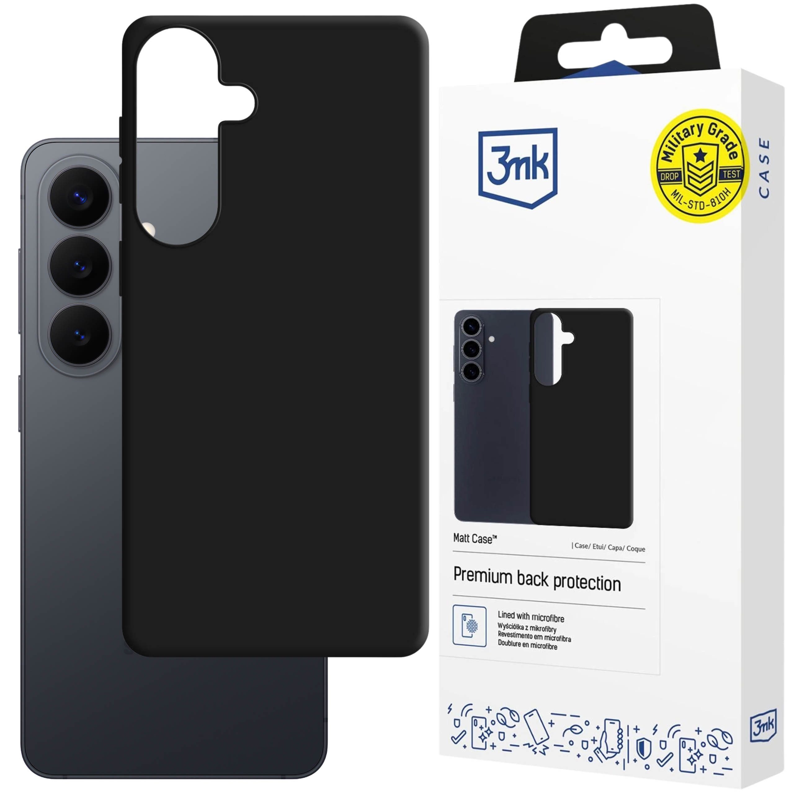 3MK Smartphone-Hülle Matte Hülle für Samsung Galaxy S26 – 3mk Matt Case Black