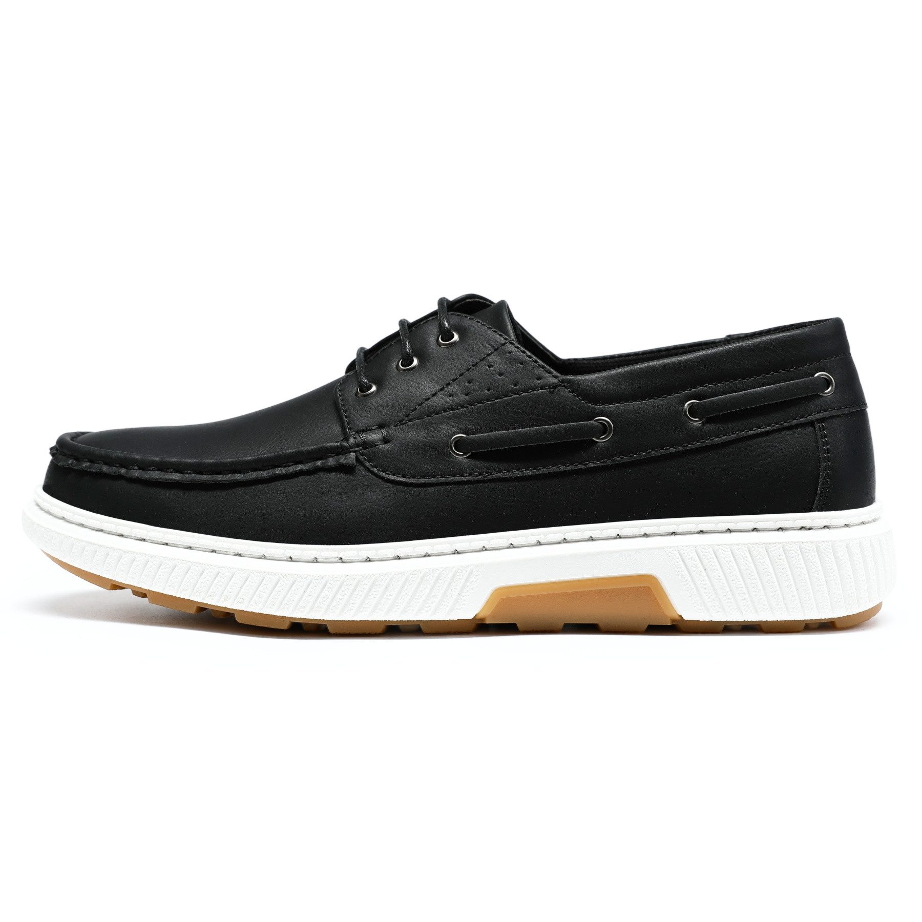 Allthemen Bootsschuh Herren elegante Mokassins Business Schnürschuhe