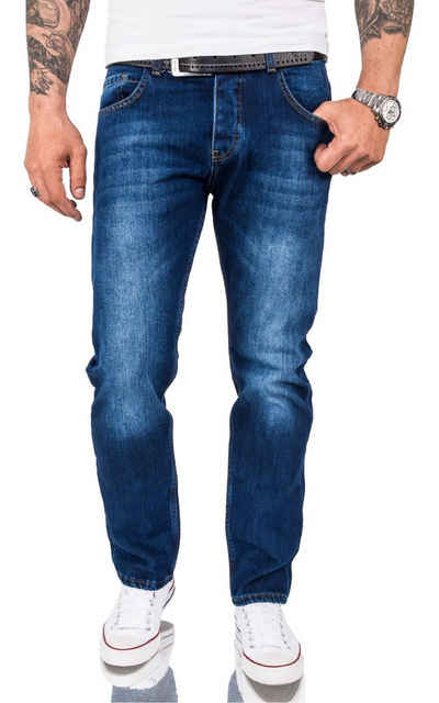 Rock Creek Regular-fit-Jeans »Herren Jeans Stonewashed Dunkelblau RC-3120«