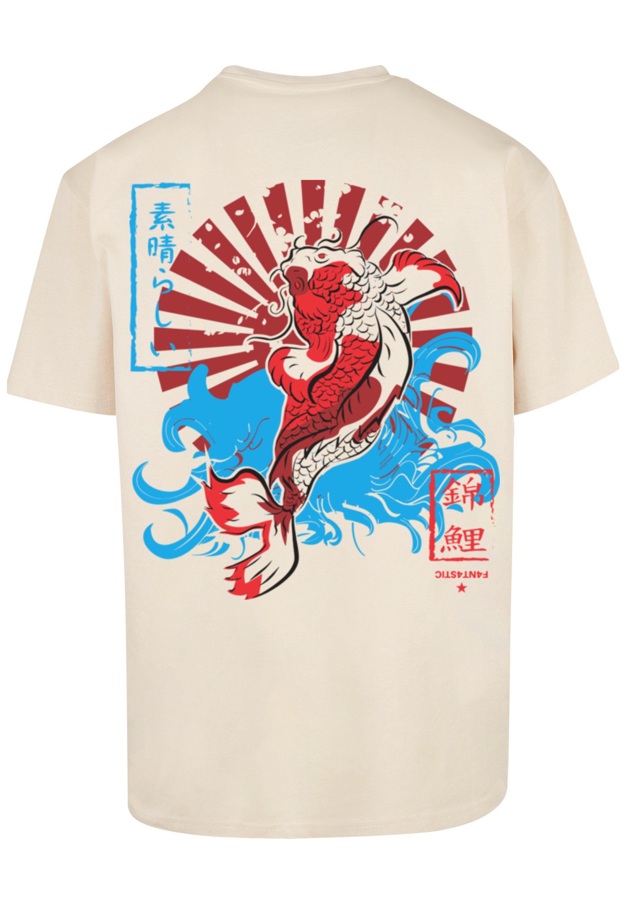 Fisch Japan F4NT4STIC sand Koi Karpfen Print T-Shirt