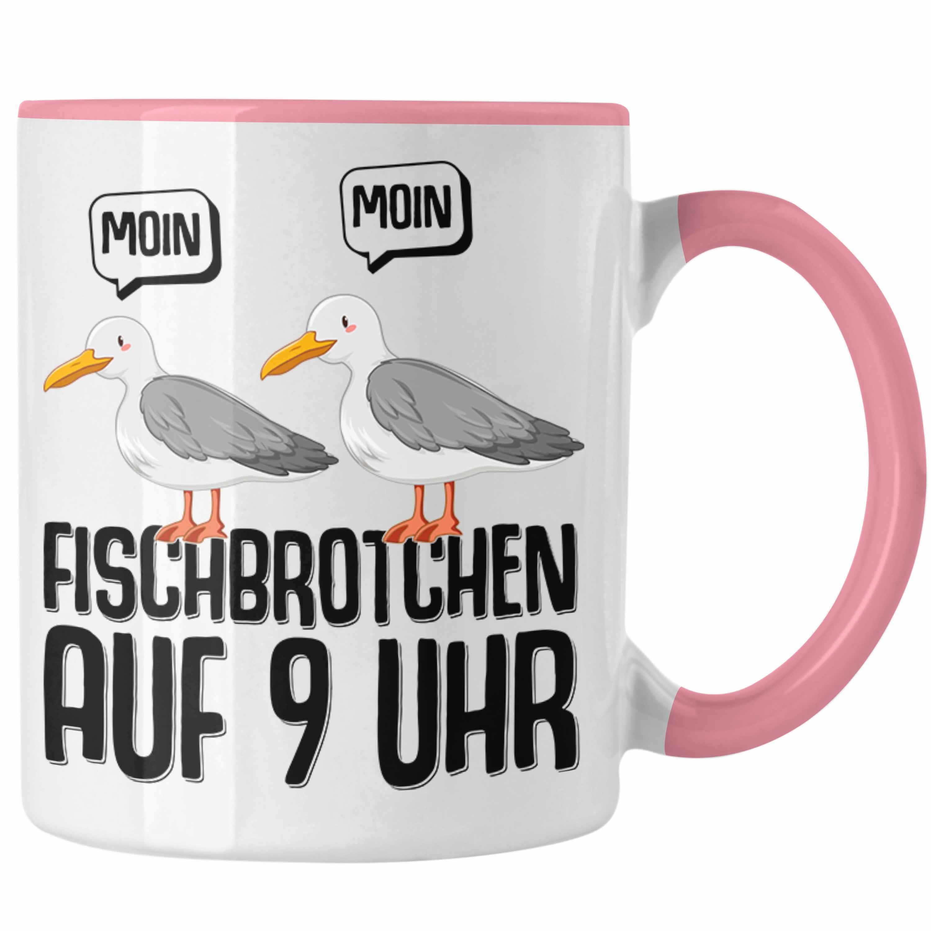 Trendation Tasse Trendation Norden Uhr Tasse Plattdeutsch Geschenk Rosa Moin Norddeutsch 9 Möwen Fischbrötchen Auf 