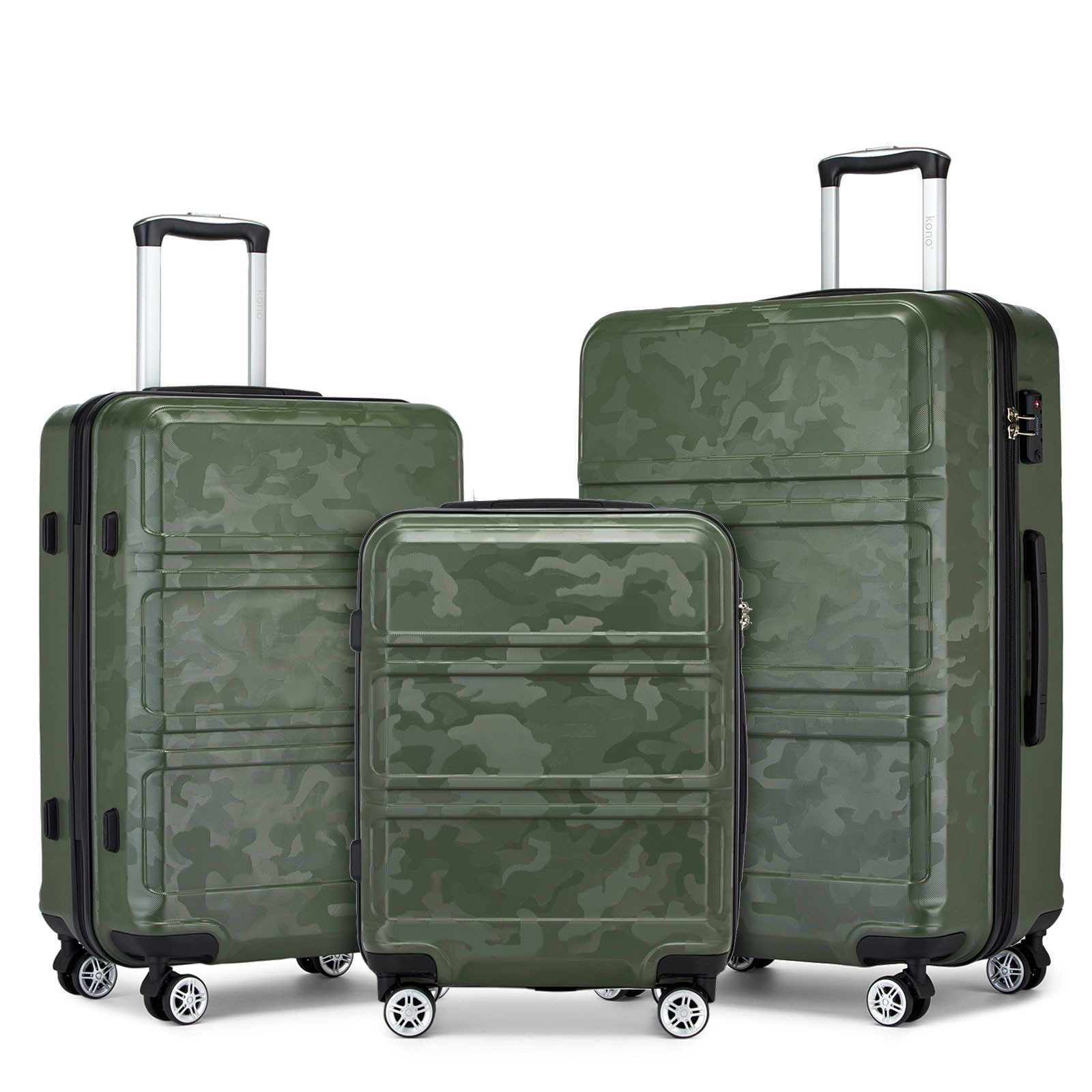 KONO Hartschalen-Trolley mit TSA-Schloss - Reisekoffer günstig online kaufen