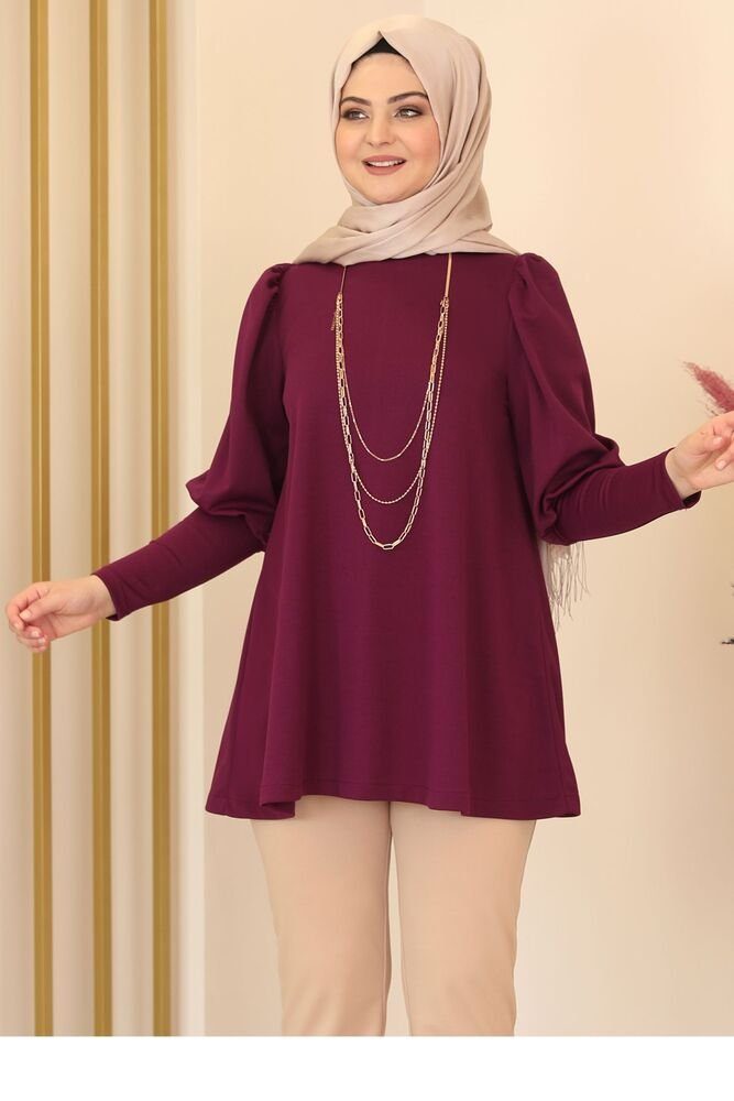 Tunika Longtunika Damen Modavitrini Tunika Tunika Hijab Violett Tunika Fashion Modest lange