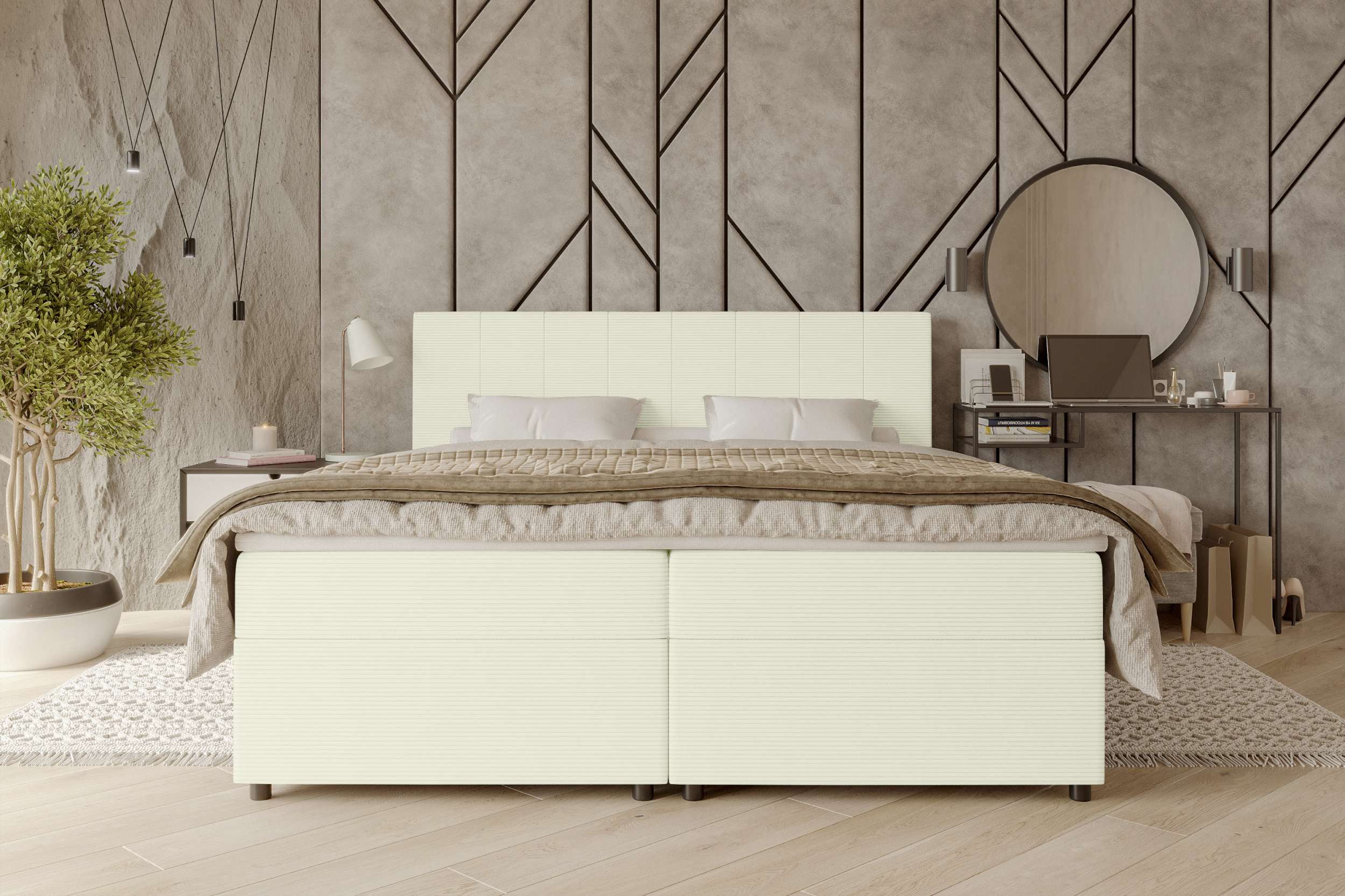 99rooms Boxspringbett Kira (Schlafzimmerbett, Bett), 140/160/180x200 günstig online kaufen