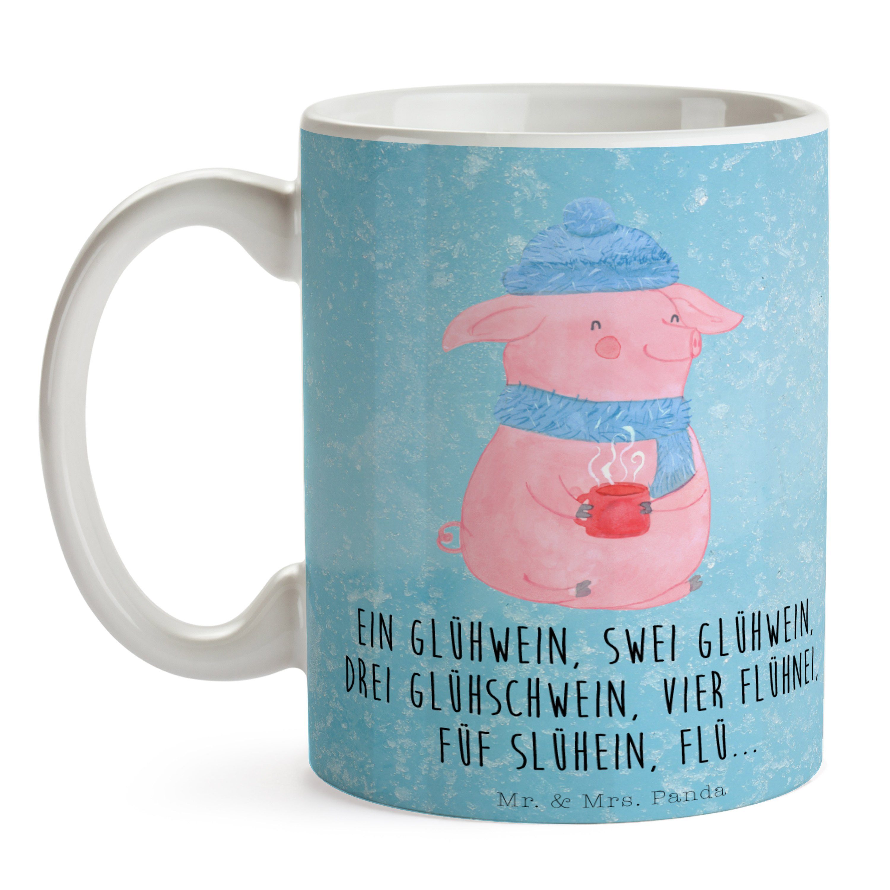 Lallelndes Panda Keramik Geschenk, Glühschwein - Mrs. Eisblau Tasse Kaffeetasse, - Mr. Weihnachtsm, &