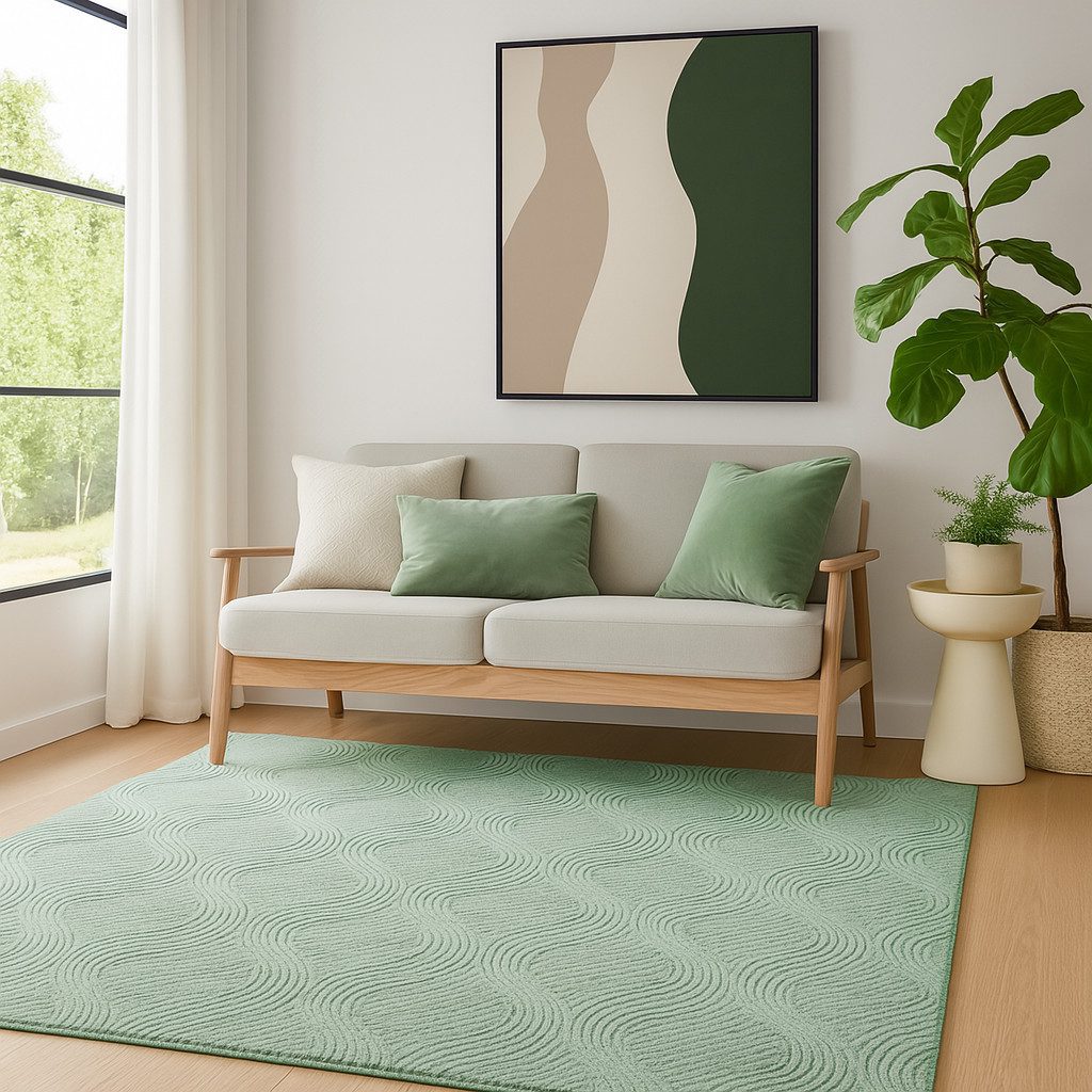 TaCa Home Teppich Kurzflor Teppich Hasenfell Optik, rechteckig, Höhe: 10 mm günstig online kaufen