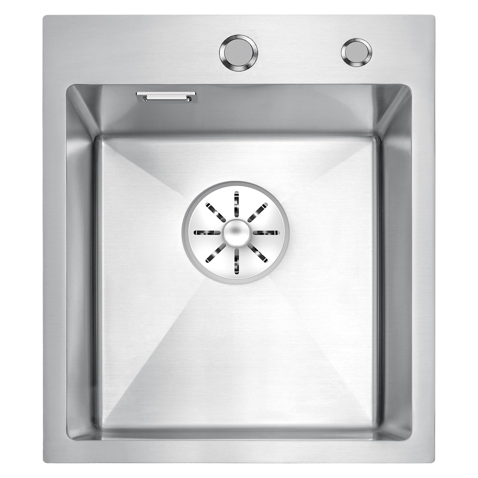 Sofetiy max Küchenspüle Handgemachte 40x48cm Spülbecken inkl. Siphon Edelstahlspüle, Einbauspüle für Unterschränke ab 40 cm Breite