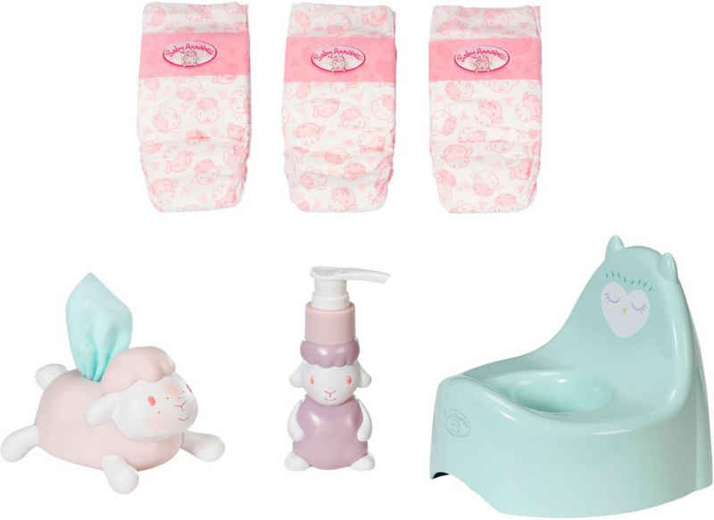 Baby Annabell Puppen Töpfchen »Töpfchen Set«, mit Töpfchen, 3 Windeln, Seifen- und Tuch-Spender
