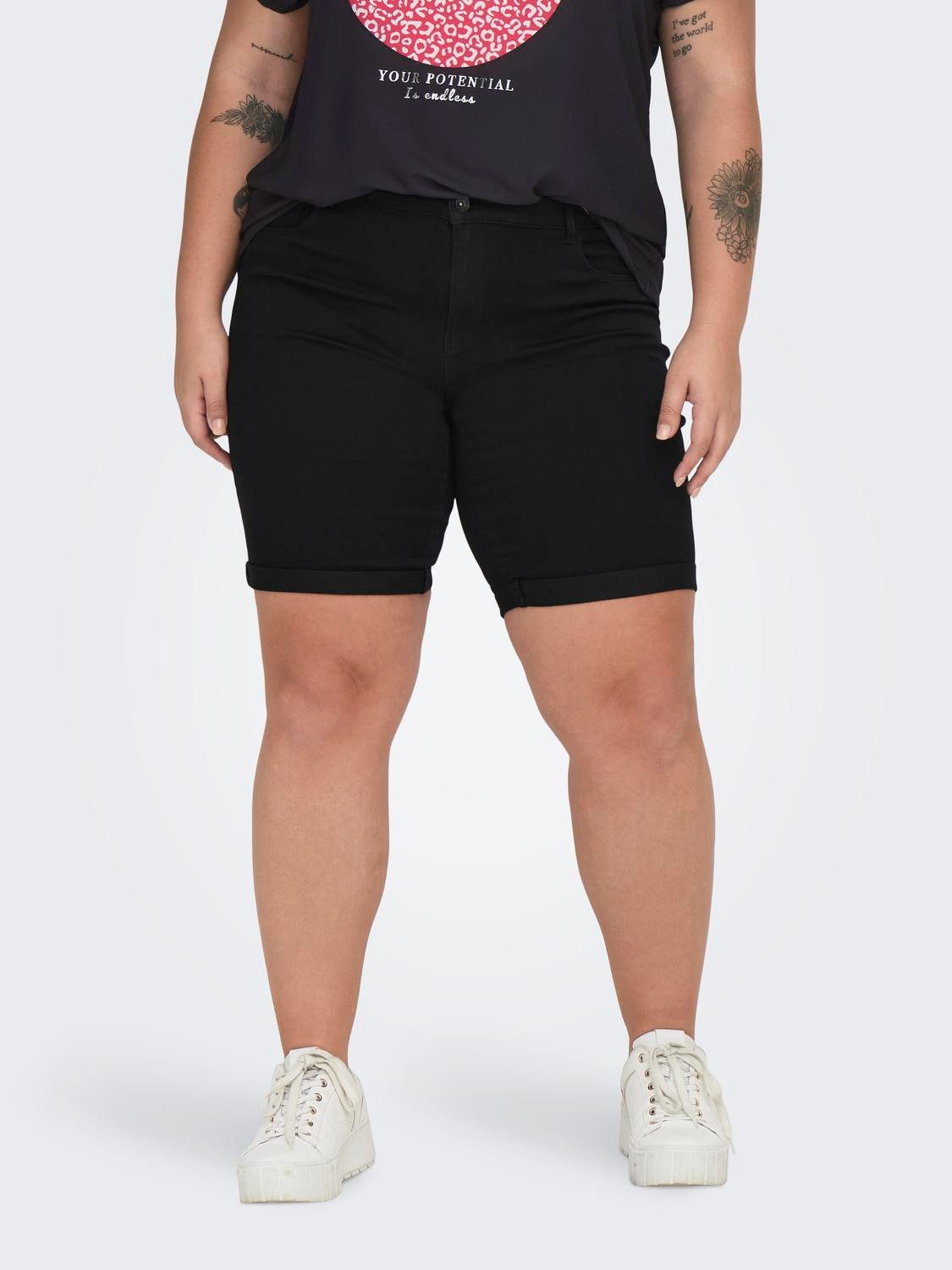 ONLY CARMAKOMA Jeansshorts CARTHUNDER LIFE REG LONG SHORTS DNM günstig online kaufen