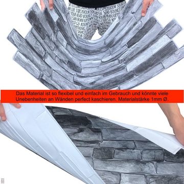 IKHEMalarka 3D Wandpaneel 2,3m² /5 Stück 3D PVC FLIESEN, BxL: 48,00x96,00 cm, 0,46 qm, Wandpaneele Decke Wanddeko Wandtattoos Wandverkleidung