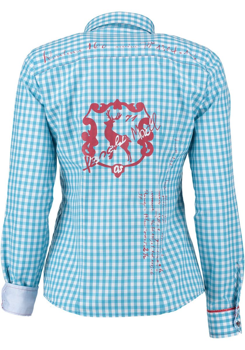 OS Trachten Trachtenbluse Sonitu Langarmbluse mit Motivdruck auf Vorder- un günstig online kaufen