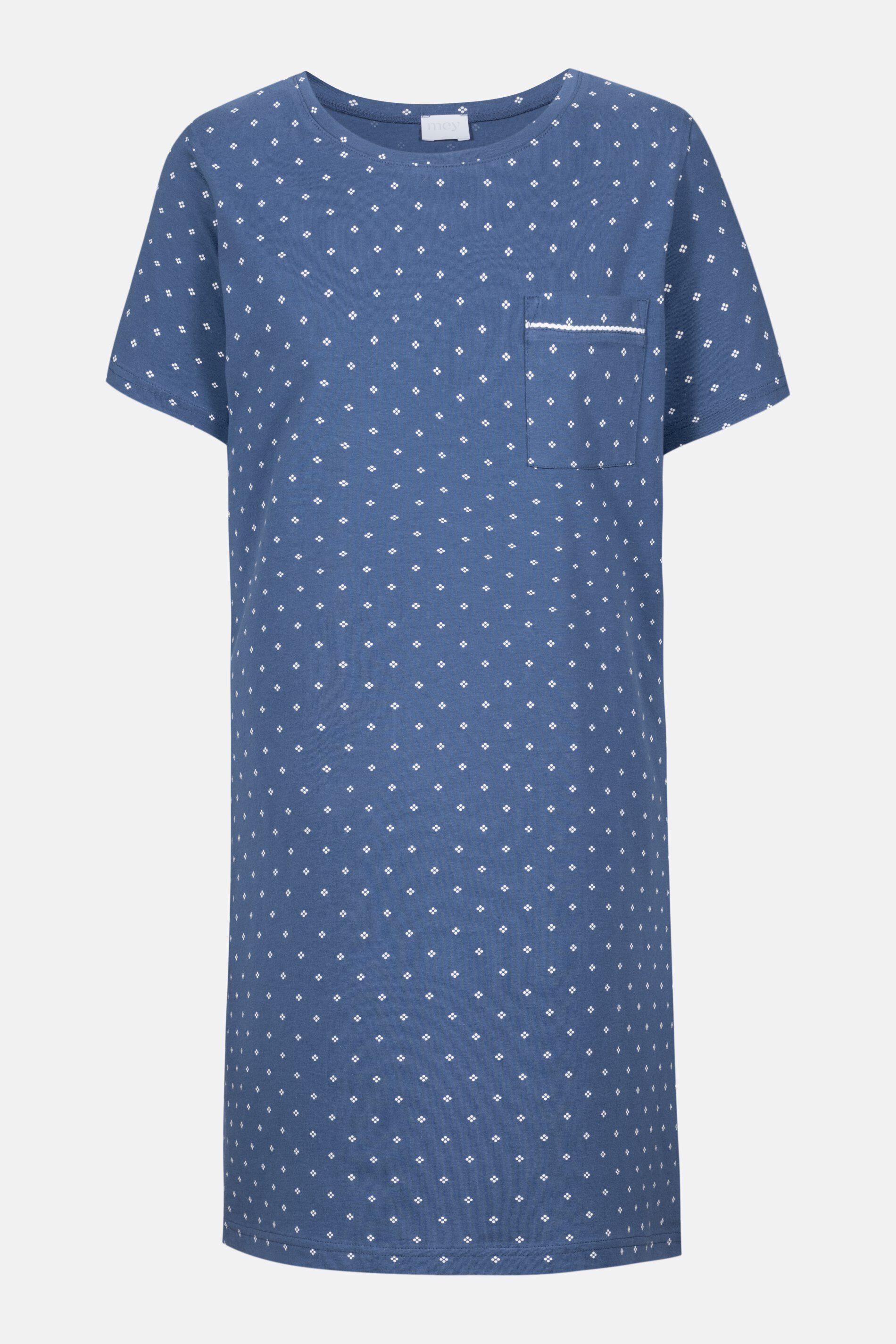 Mey Nachthemd Mey Damen Nachthemd kurzarm Serie Polka Dreams (1-tlg) Feminines Nachthemd, Gepunktet, Interlock, Baumwolle