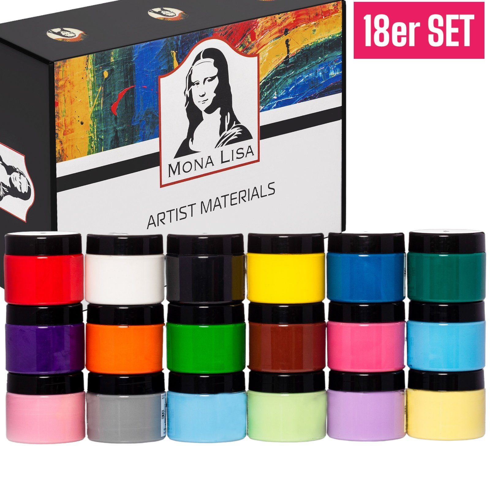 Monalisa Acrylfarbe Acrylfarben Set 18x125ml (2250ml)