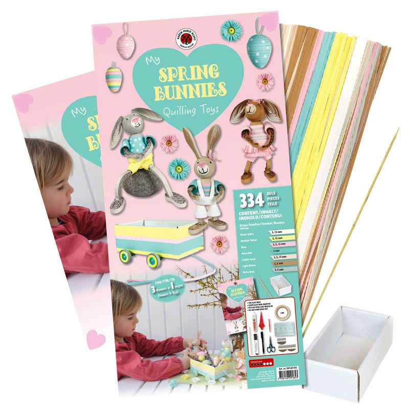 Karen Marie Klip Papiersterne Quilling-Set Spring Bunnies, 330 Stück