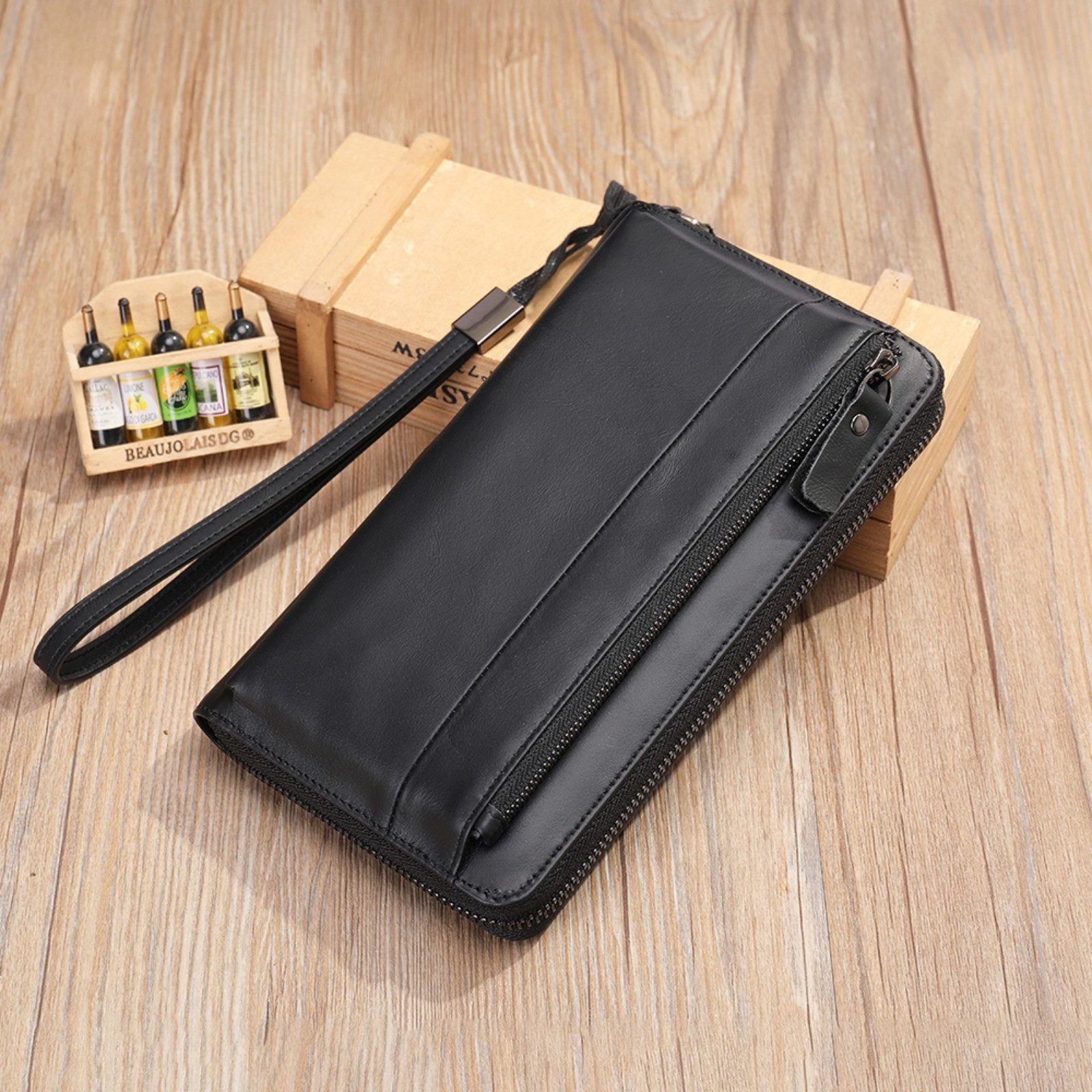 YUBRO-STUDIO Brieftasche Herren Echtleder Brieftasche Große günstig online kaufen