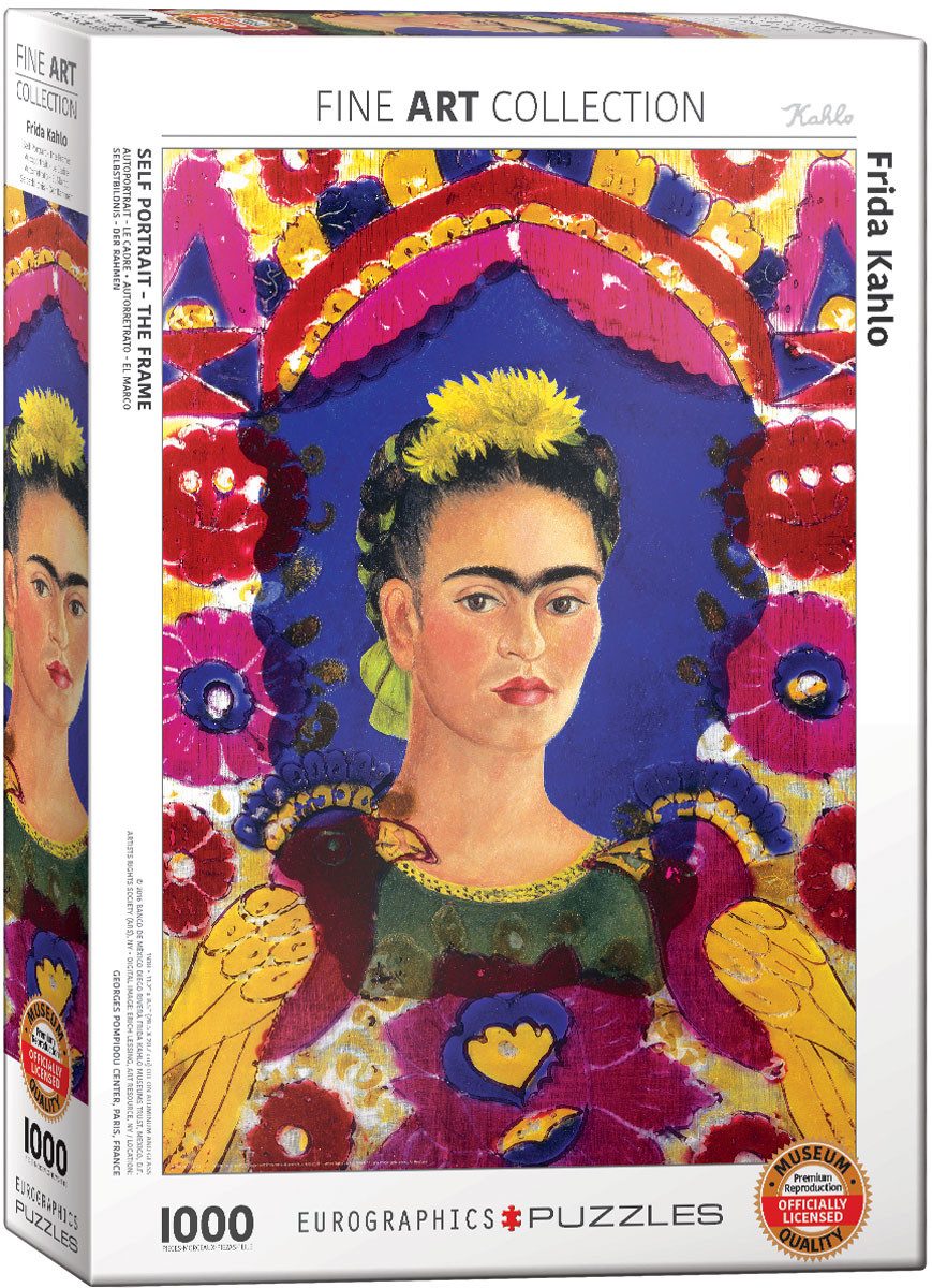 Puzzle 1000 Teile Пазлы - Пазлы - Frida Kahlo Selbstportrait mit Vögeln, Пазлыteile