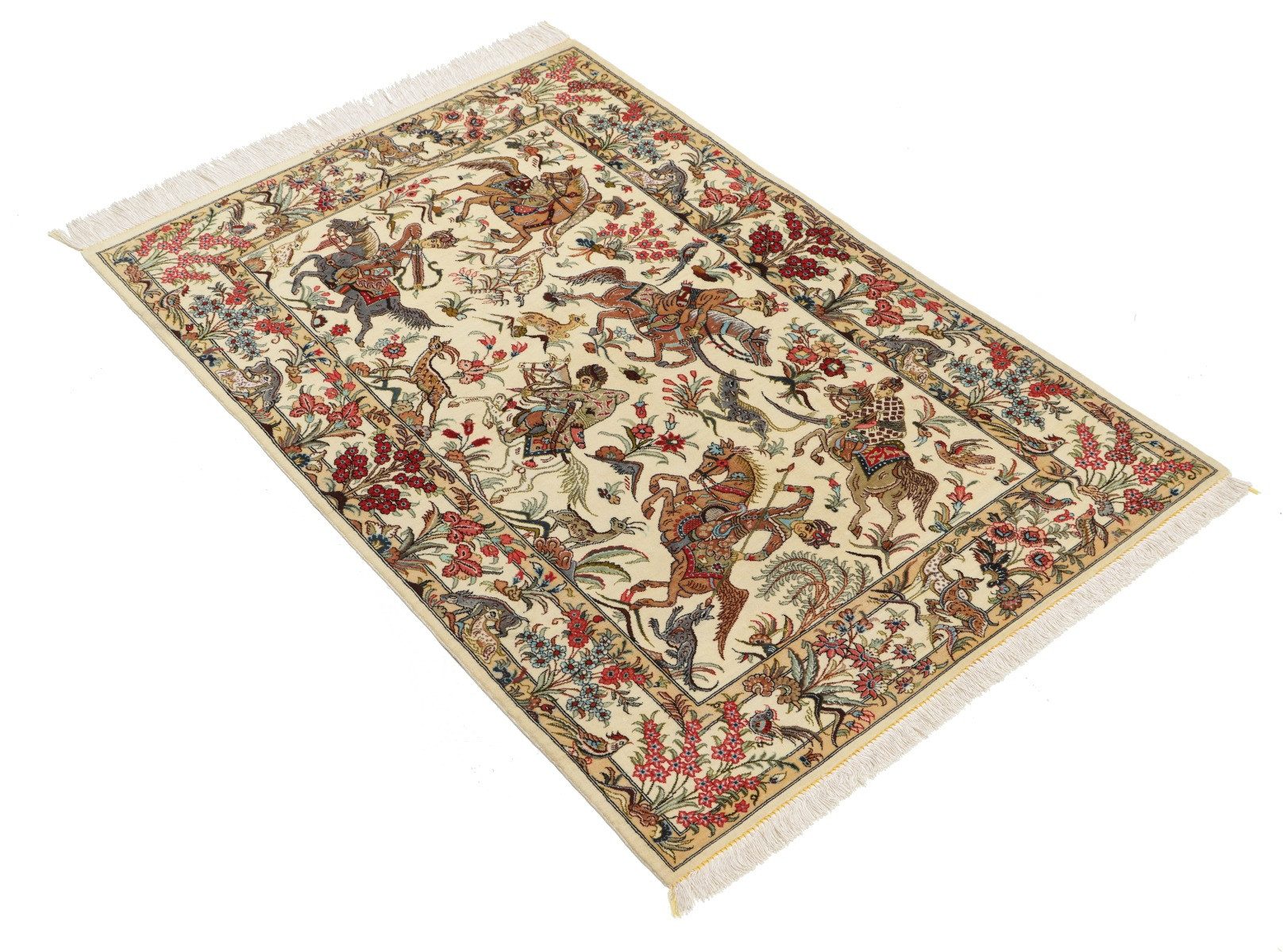 Carpet Avenue Teppich Ghom Seide Bildteppich 120x80, Rechteck, Höhe: 6 mm