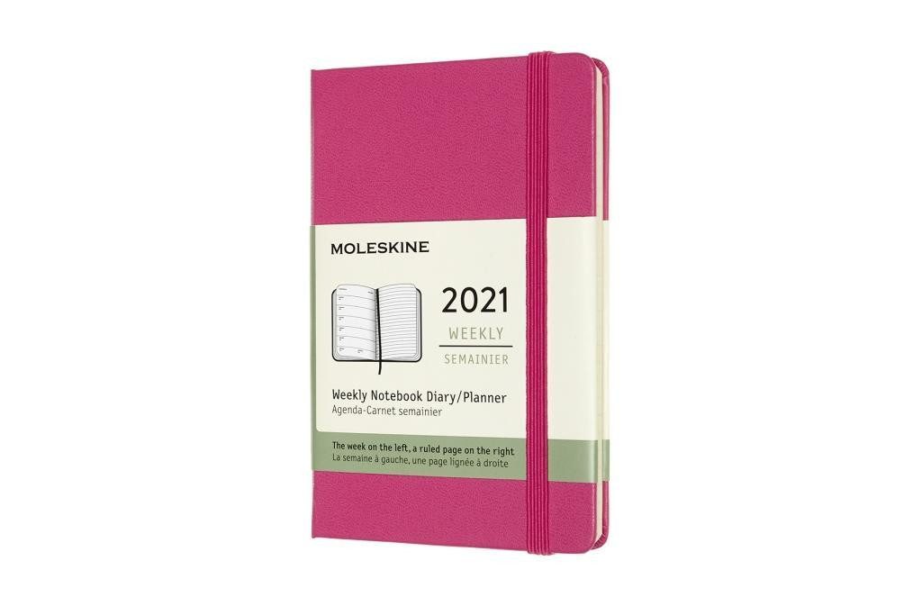 MOLESKINE Terminkalender Moleskine 12 Monate Wochen Notizkalender 2021 Pocket/A6, Bougainvil...