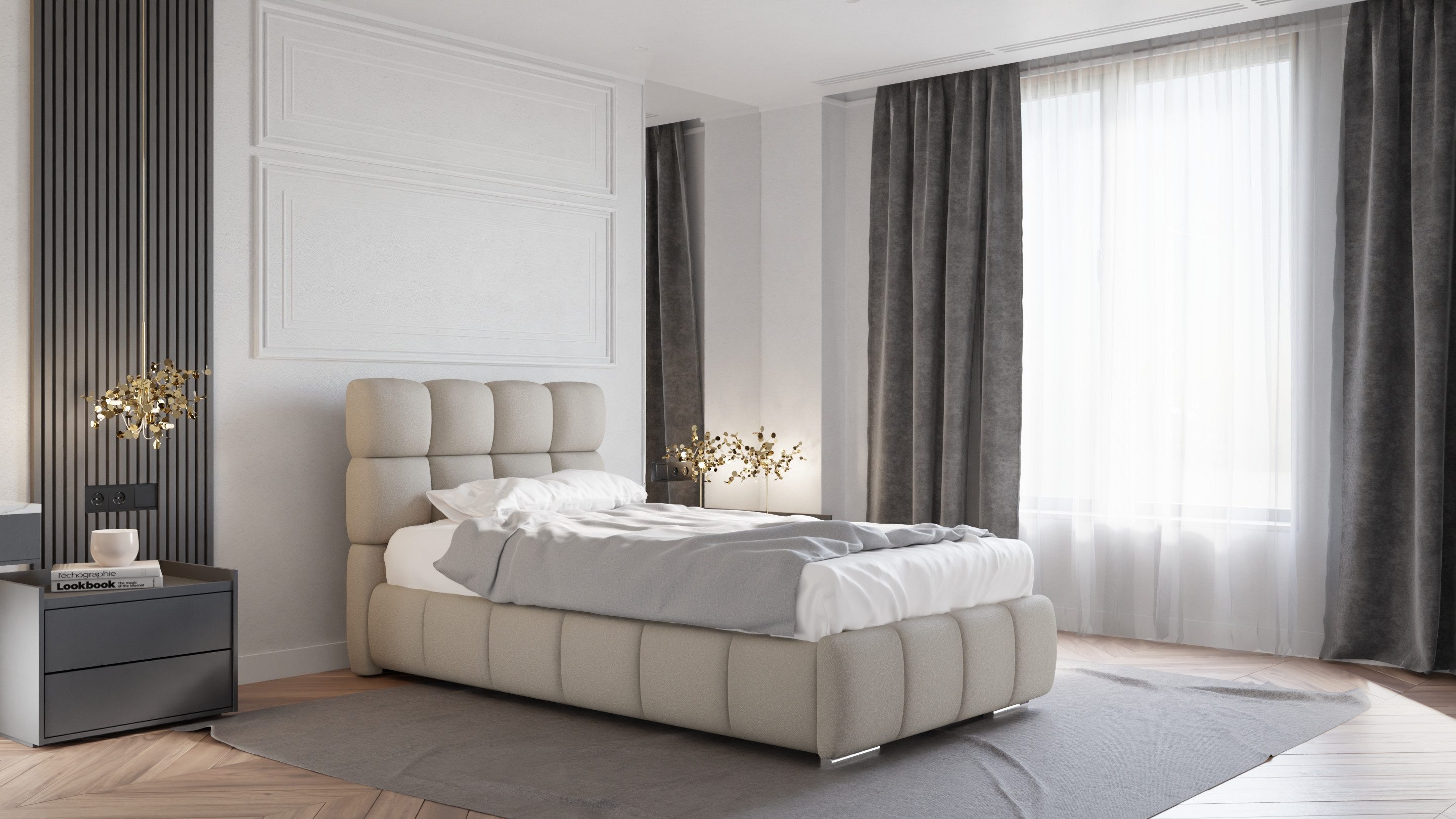 PANDA MÖBEL GmbH Polsterbett BLISS Luxus-Bett günstig online kaufen