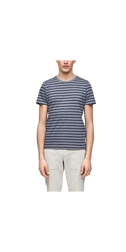 s.Oliver Kurzarmshirt T-Shirt kurzarm grey strip