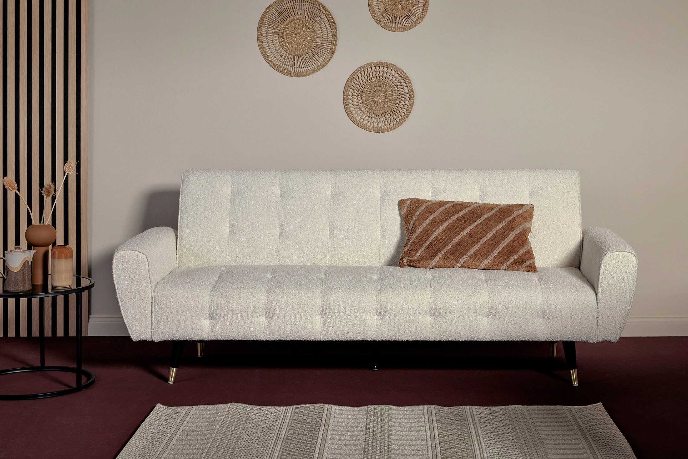 Jahnke 3-Sitzer CHILLAX DREAM, mit Schlaffunktion, Seitentasche, Breite 213 cm
